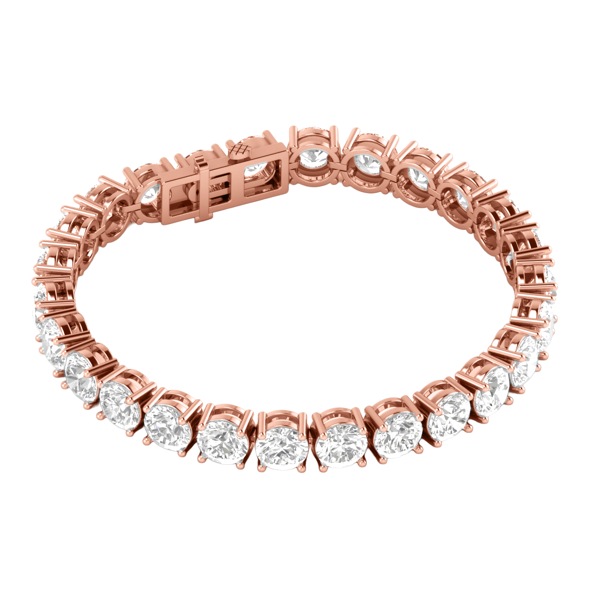 Armband aus 4 Karat mit Hauptstein in runder Form von 0,057971 Karat - 002