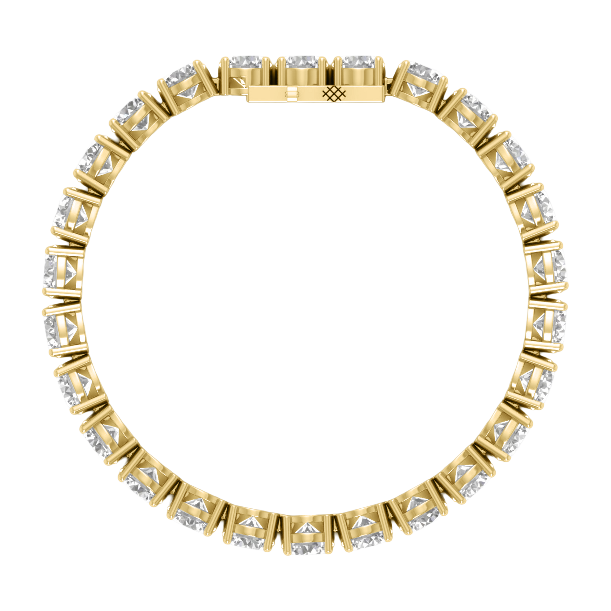 Armband aus 4 Karat mit Hauptstein in runder Form von 0,057971 Karat - 002