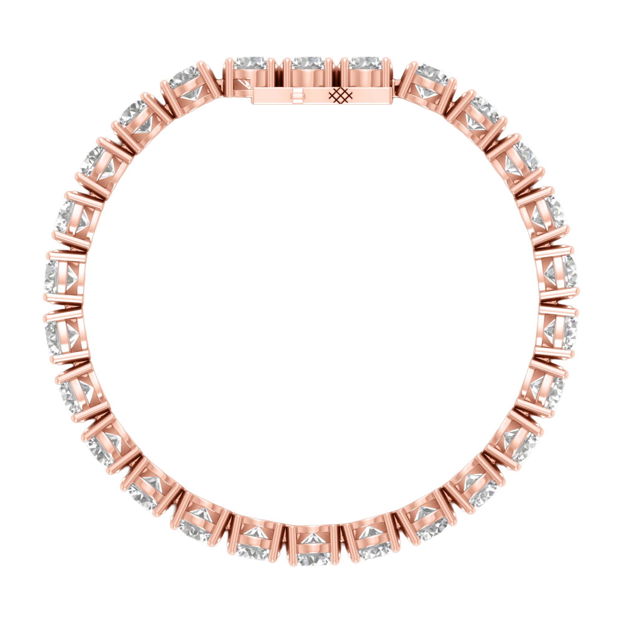 Armband aus 4 Karat mit Hauptstein in runder Form von 0,057971 Karat - 002