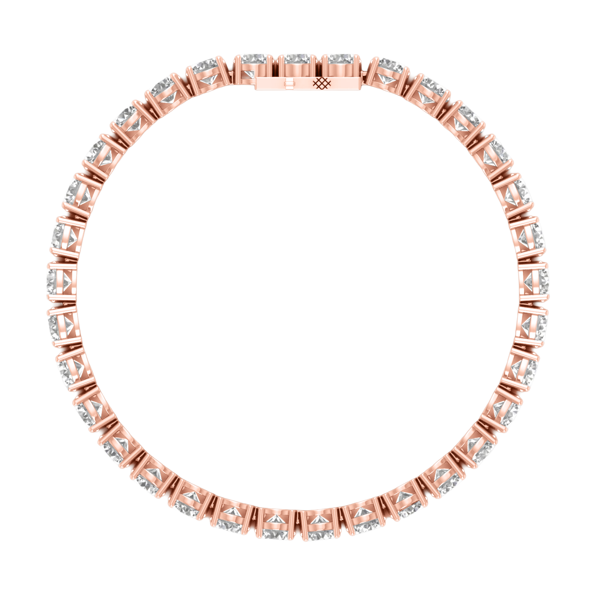 Armband aus 4 Karat mit Hauptstein in runder Form von 0,057971 Karat - 002