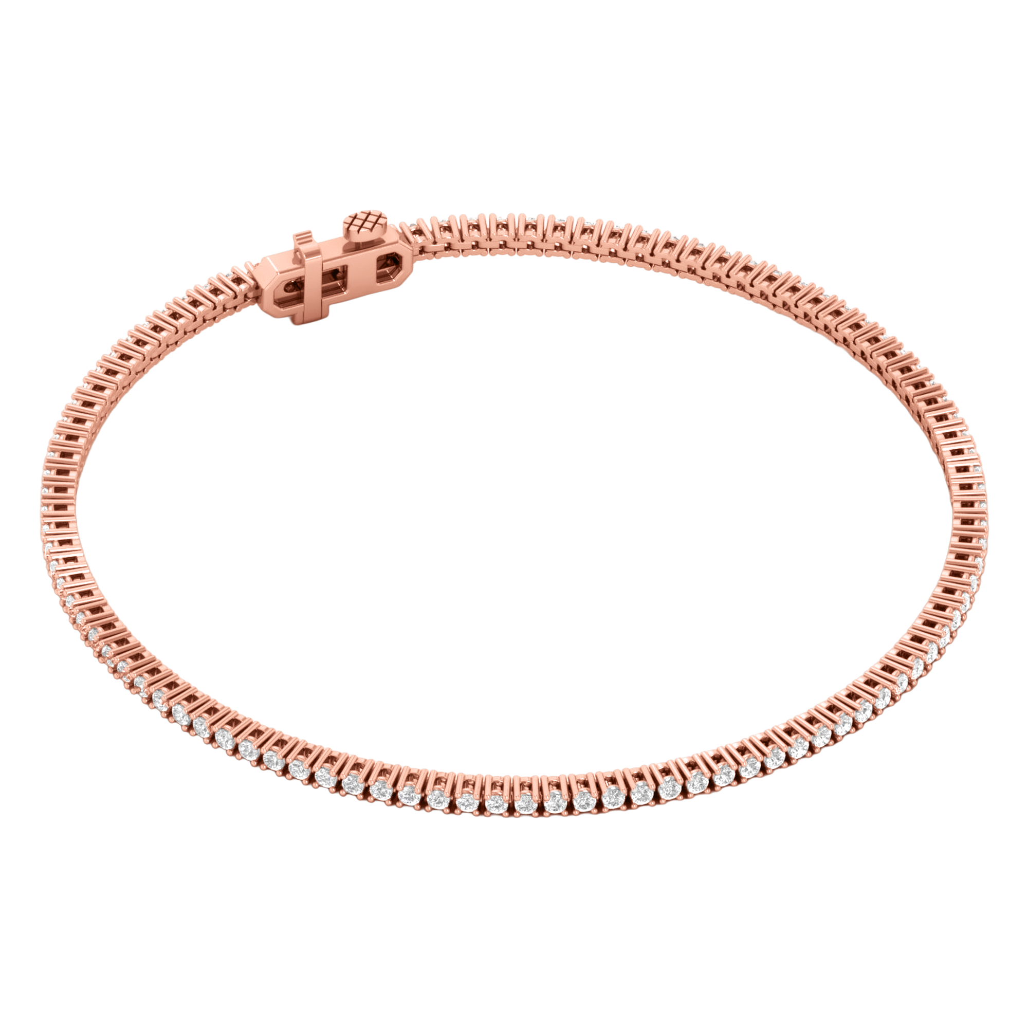 Armband aus 4 Karat mit Hauptstein in runder Form von 0,057971 Karat - 002