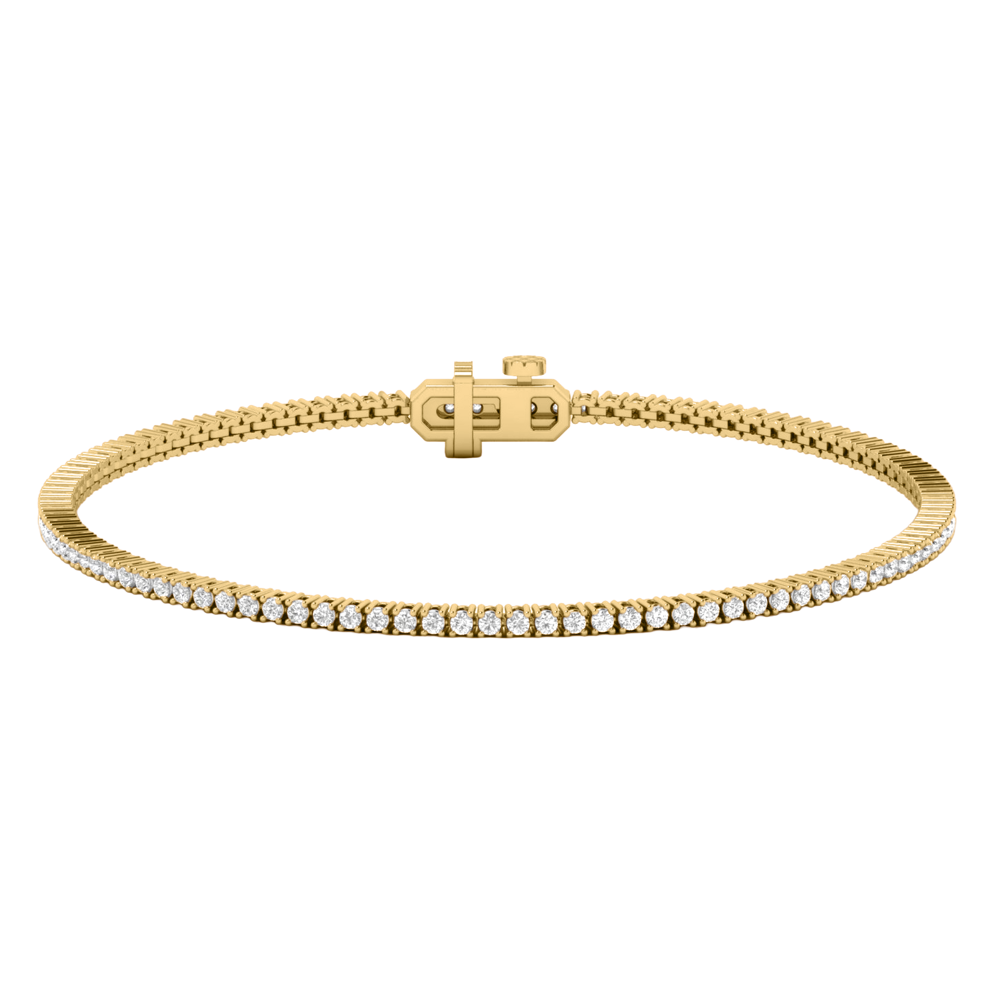 Armband aus 4 Karat mit Hauptstein in runder Form von 0,057971 Karat - 002