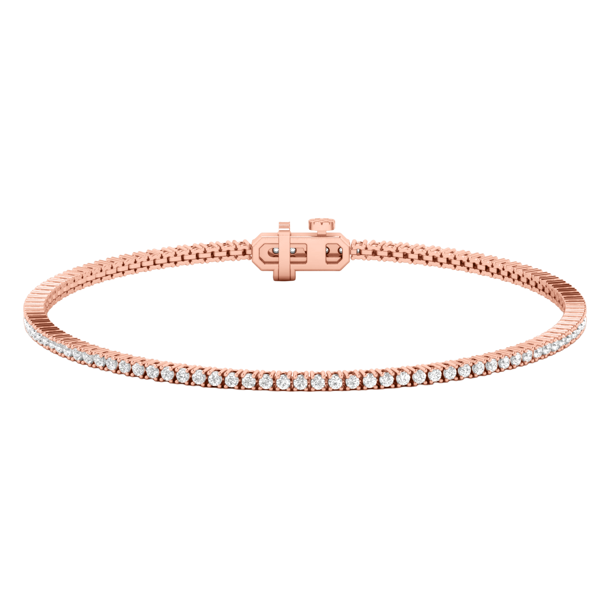 Armband aus 4 Karat mit Hauptstein in runder Form von 0,057971 Karat - 002