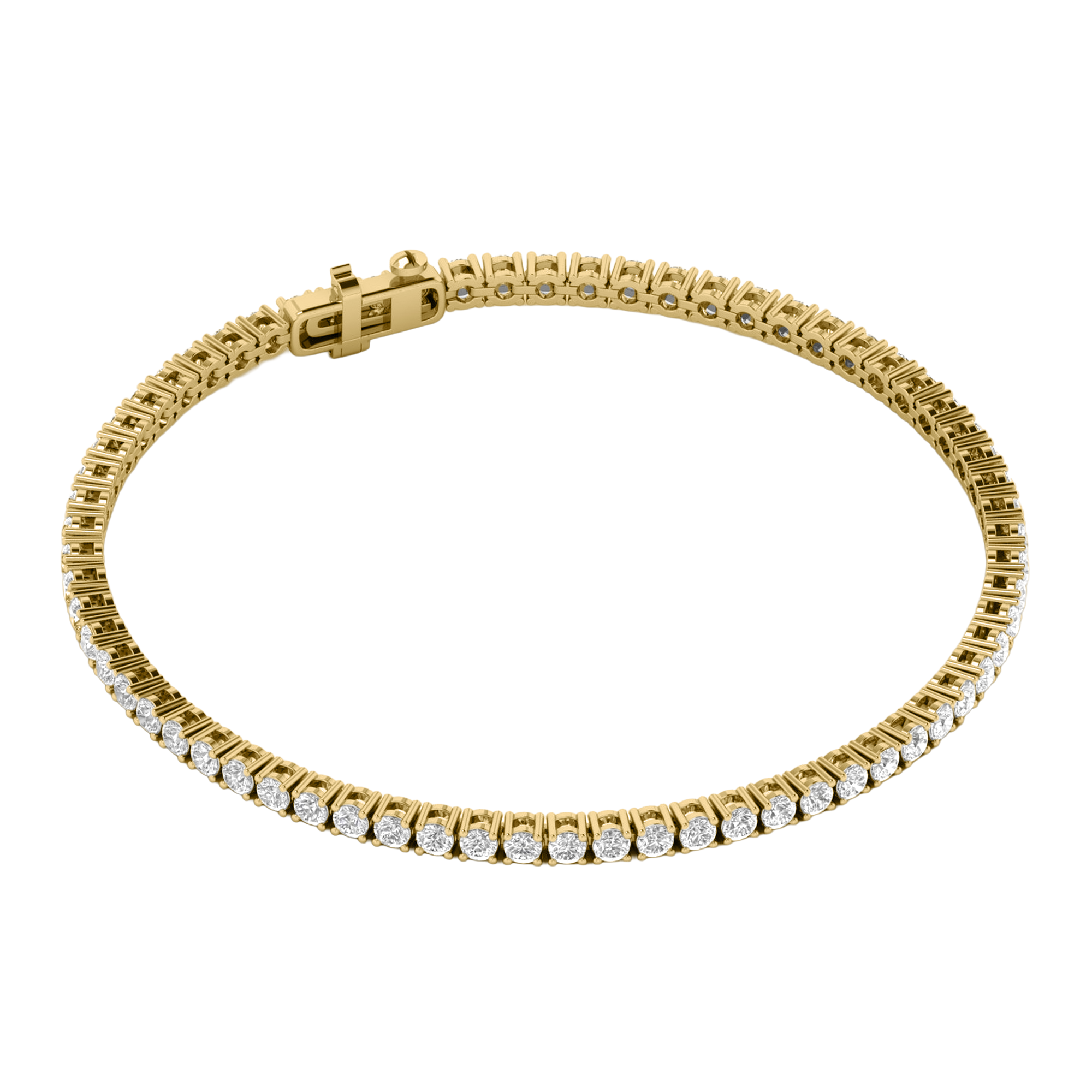 Armband aus 4 Karat mit Hauptstein in runder Form von 0,057971 Karat - 002