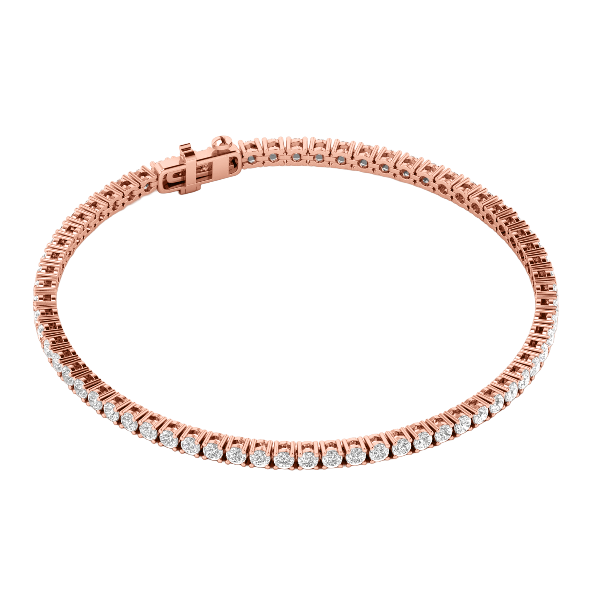 Armband aus 4 Karat mit Hauptstein in runder Form von 0,057971 Karat - 002