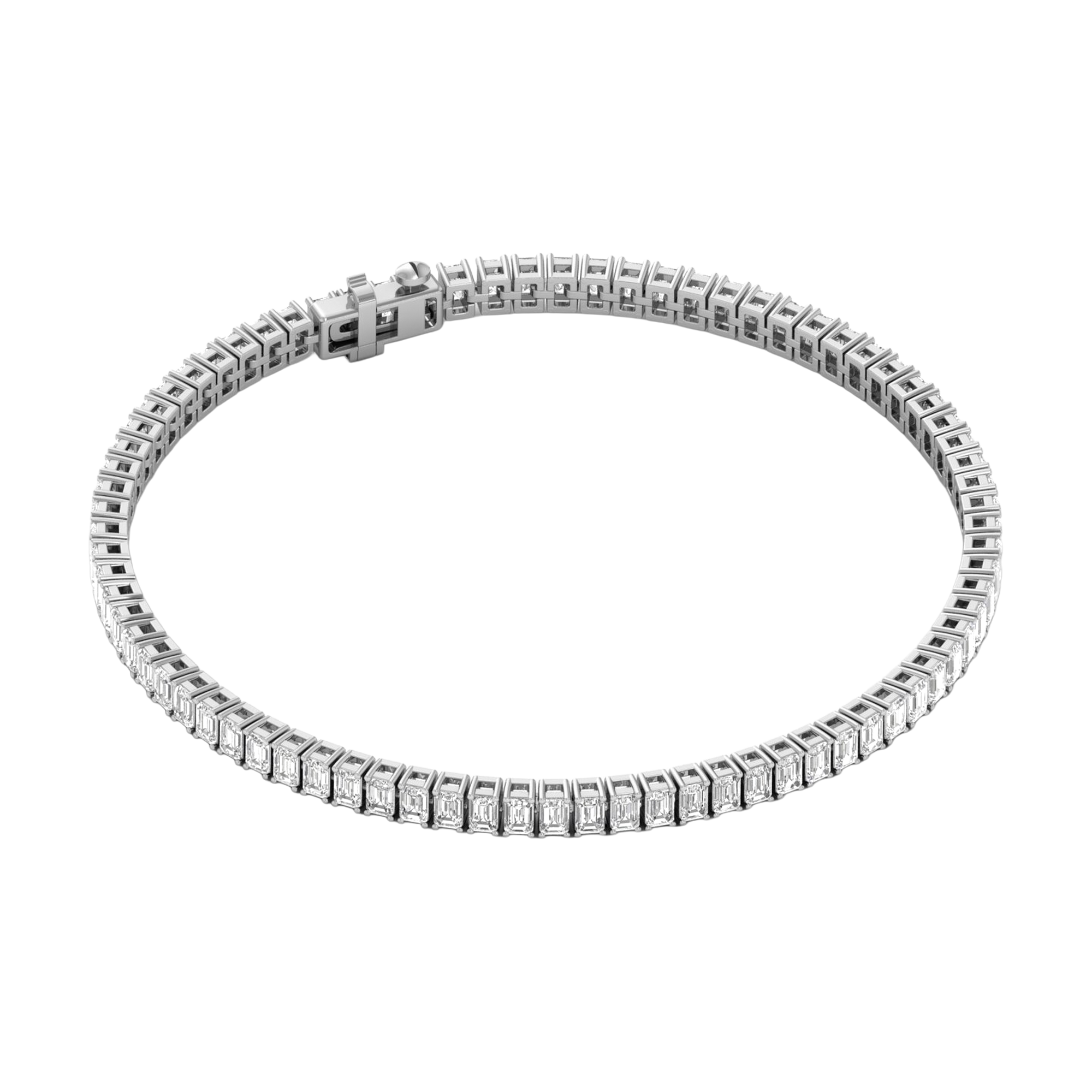 Lizzy Diamanten Tennisarmband Emerald - 7ct tot 22.5ct