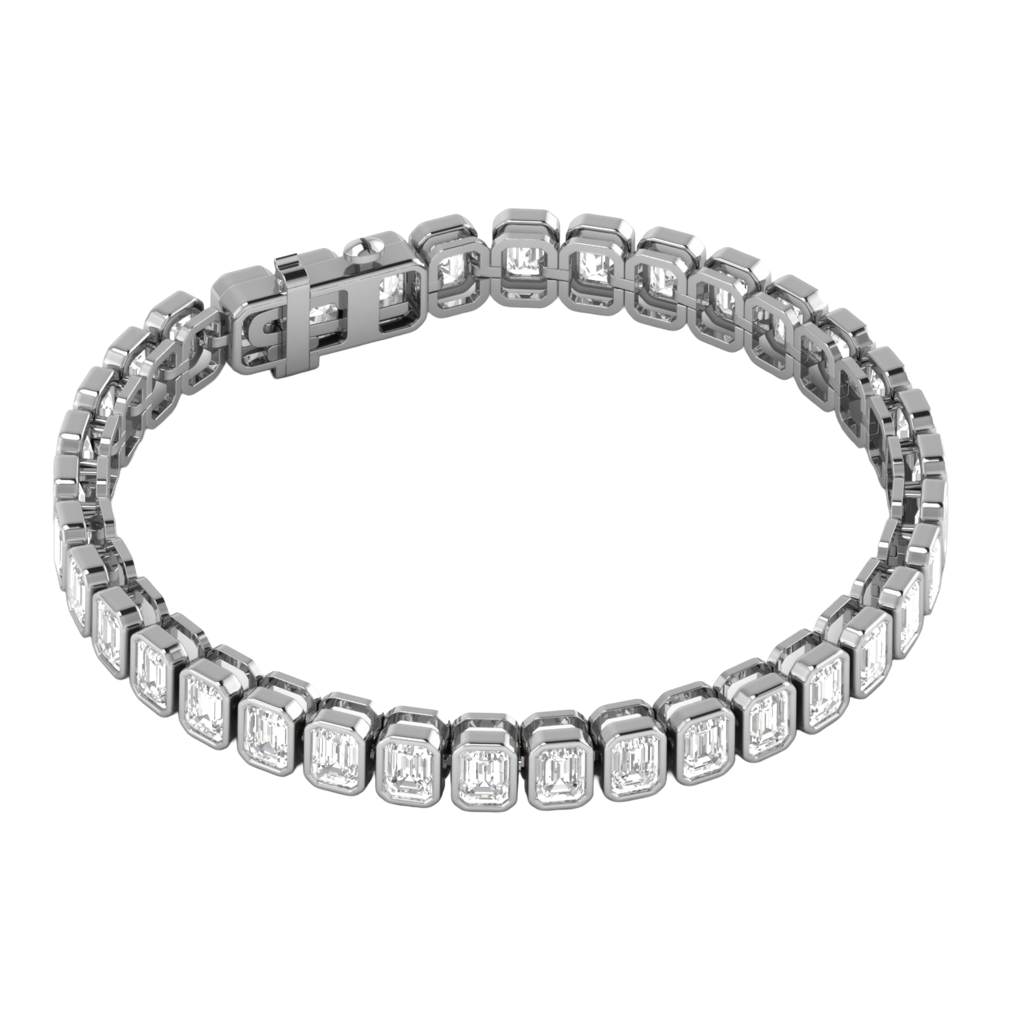 Leanne Diamanten Tennisarmband Emerald - 5ct tot 19ct
