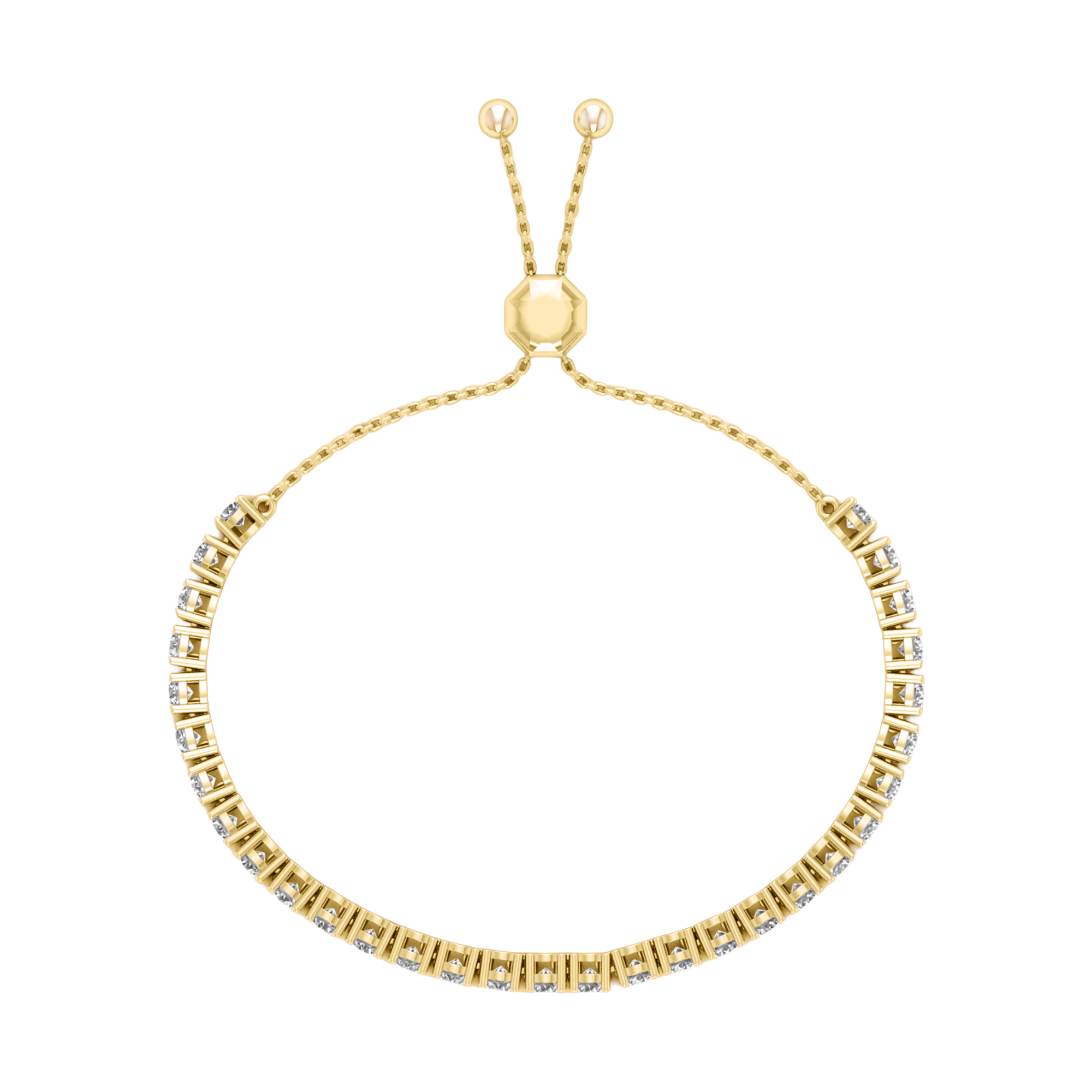 Armband von 3 bis 4,7 Karat mit Hauptstein in runder Form