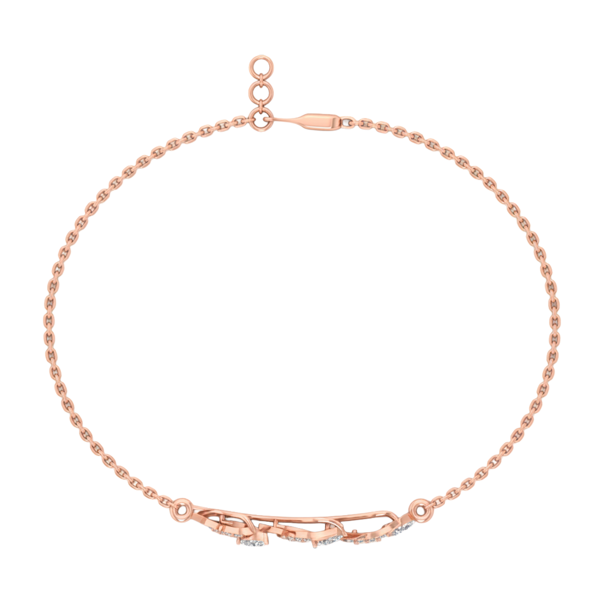 Armband von 0,66 Karat mit tropfenförmigem Hauptstein von 0,103 Karat - 072