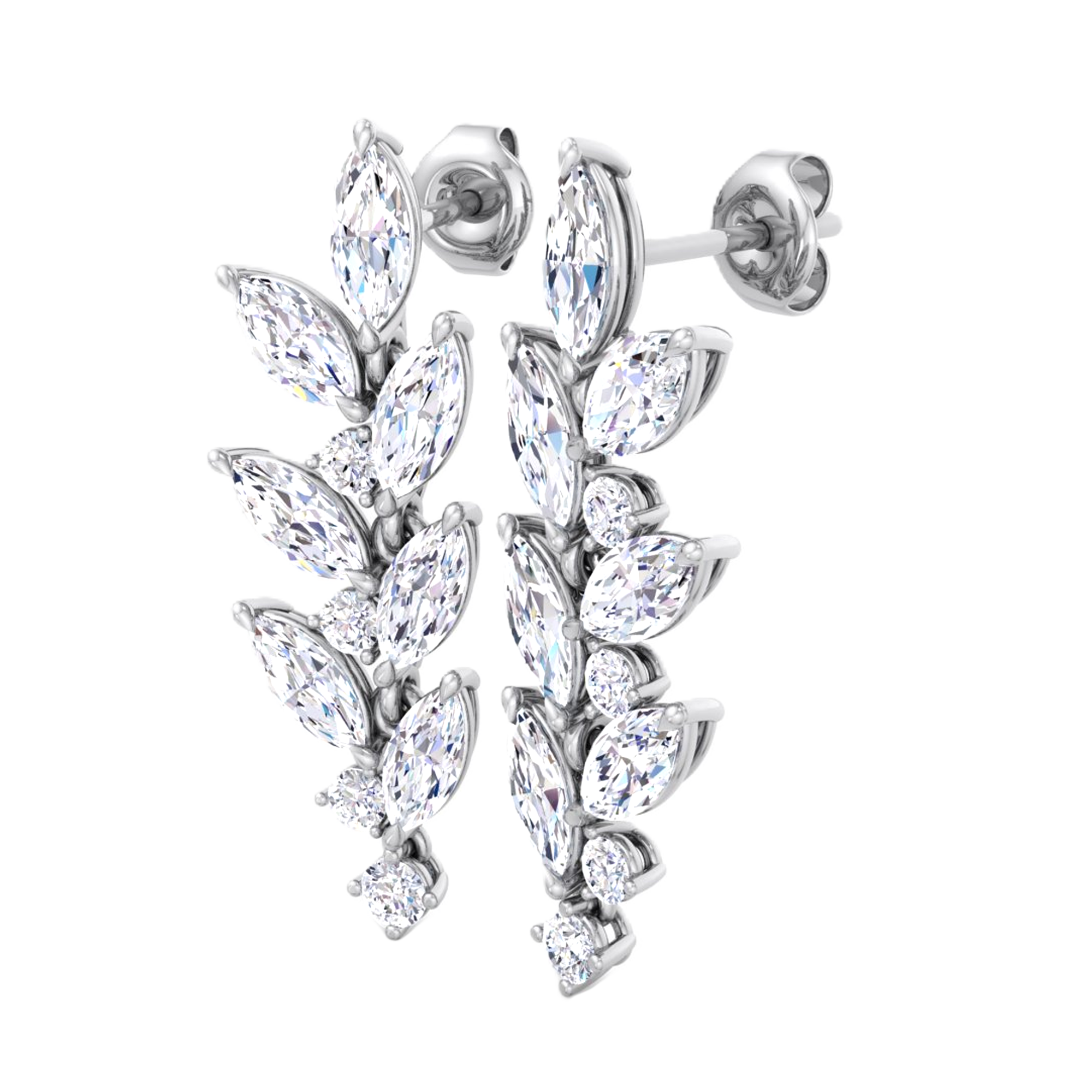 Julie Diamond Marquis Drop Earrings - 3.5ct