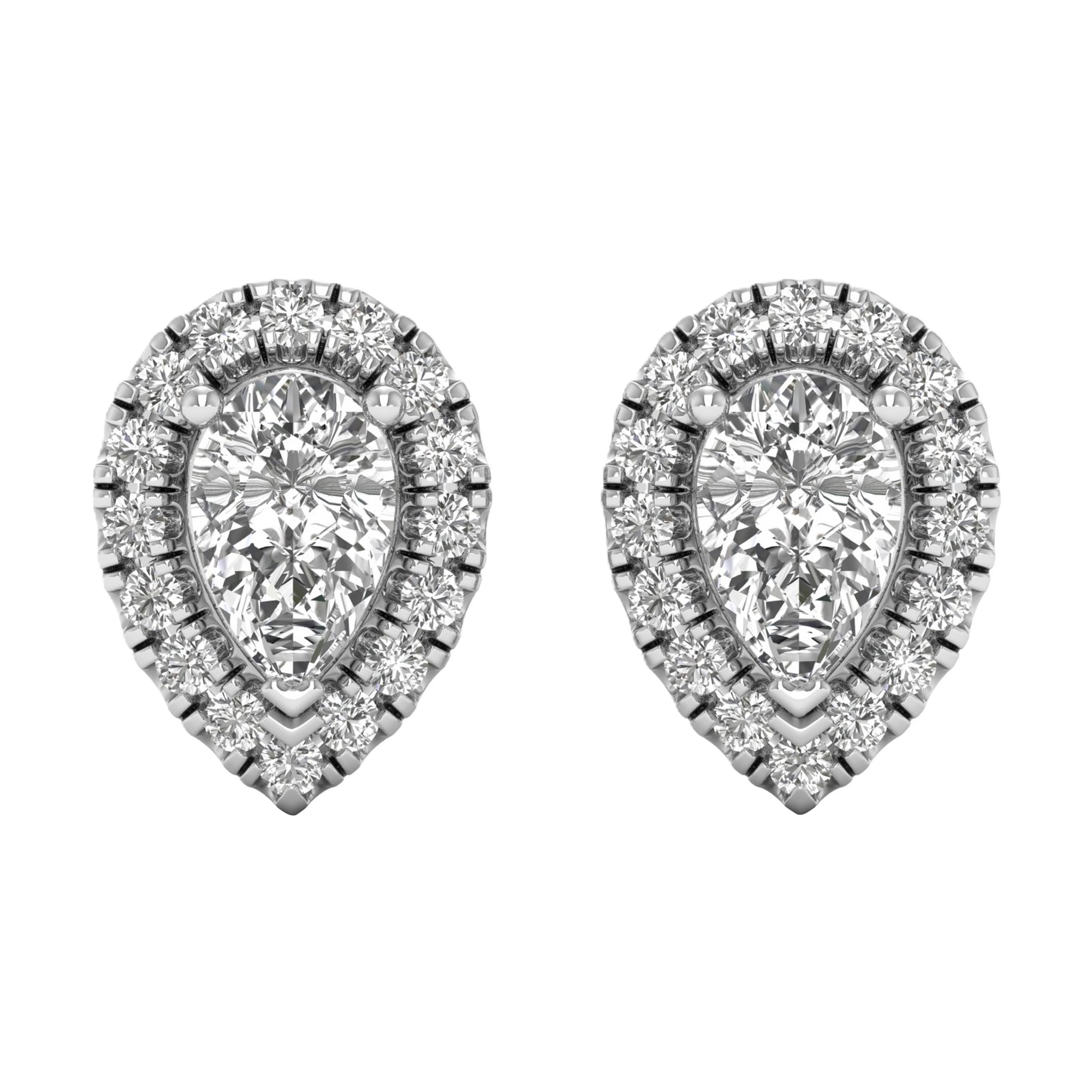 Fleur Diamanten Stud Oorbellen Peer - 0.4ct tot 0.9ct