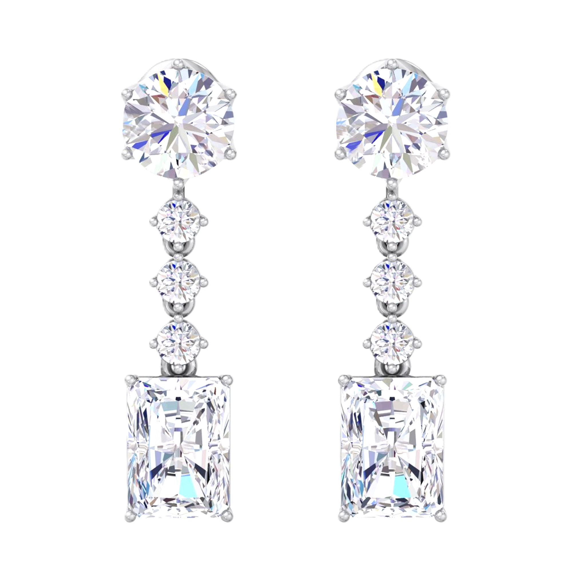 Lies Diamanten Hangoorbellen Emerald - 16.1ct