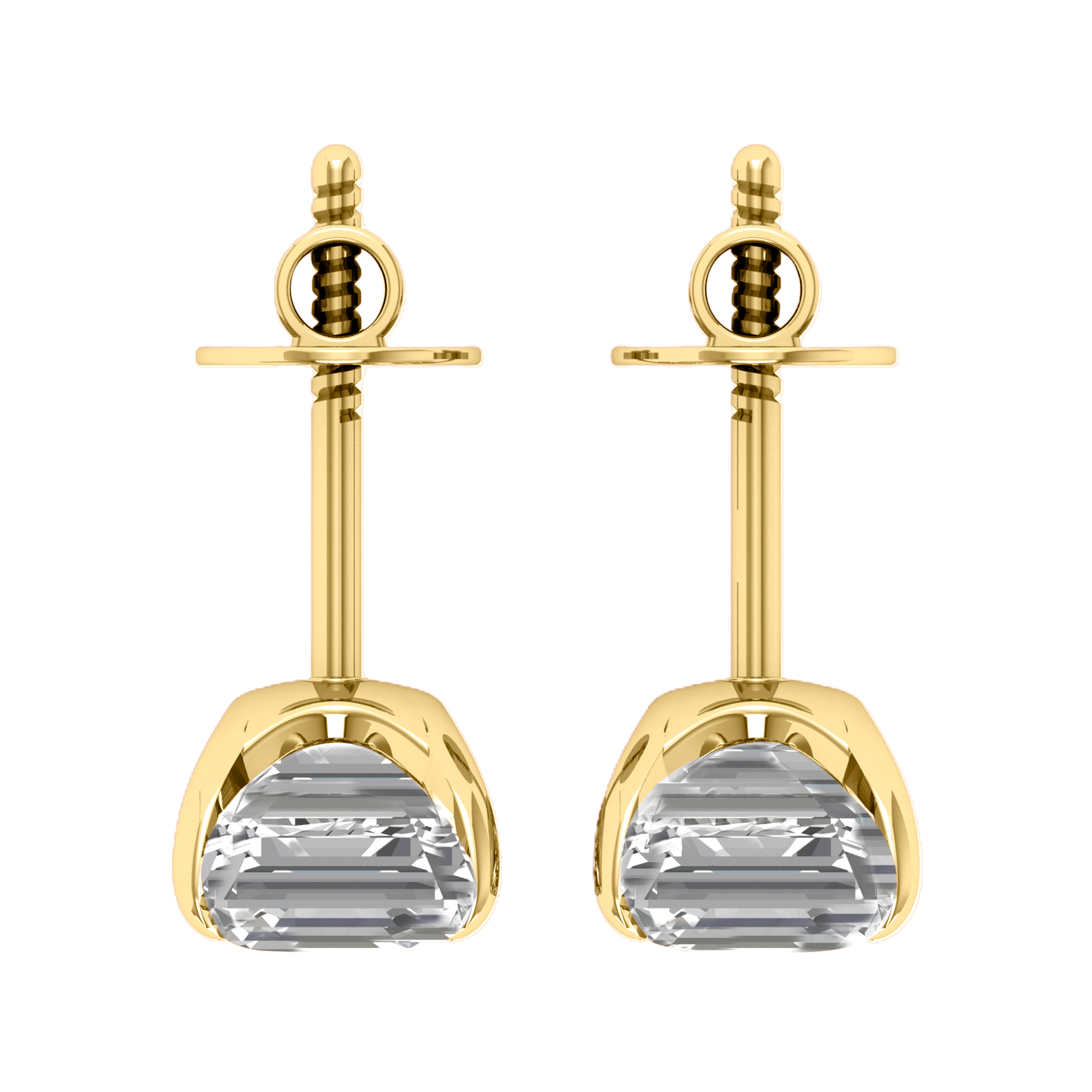 Ines Diamantohrstecker Asscher - 6 Karat