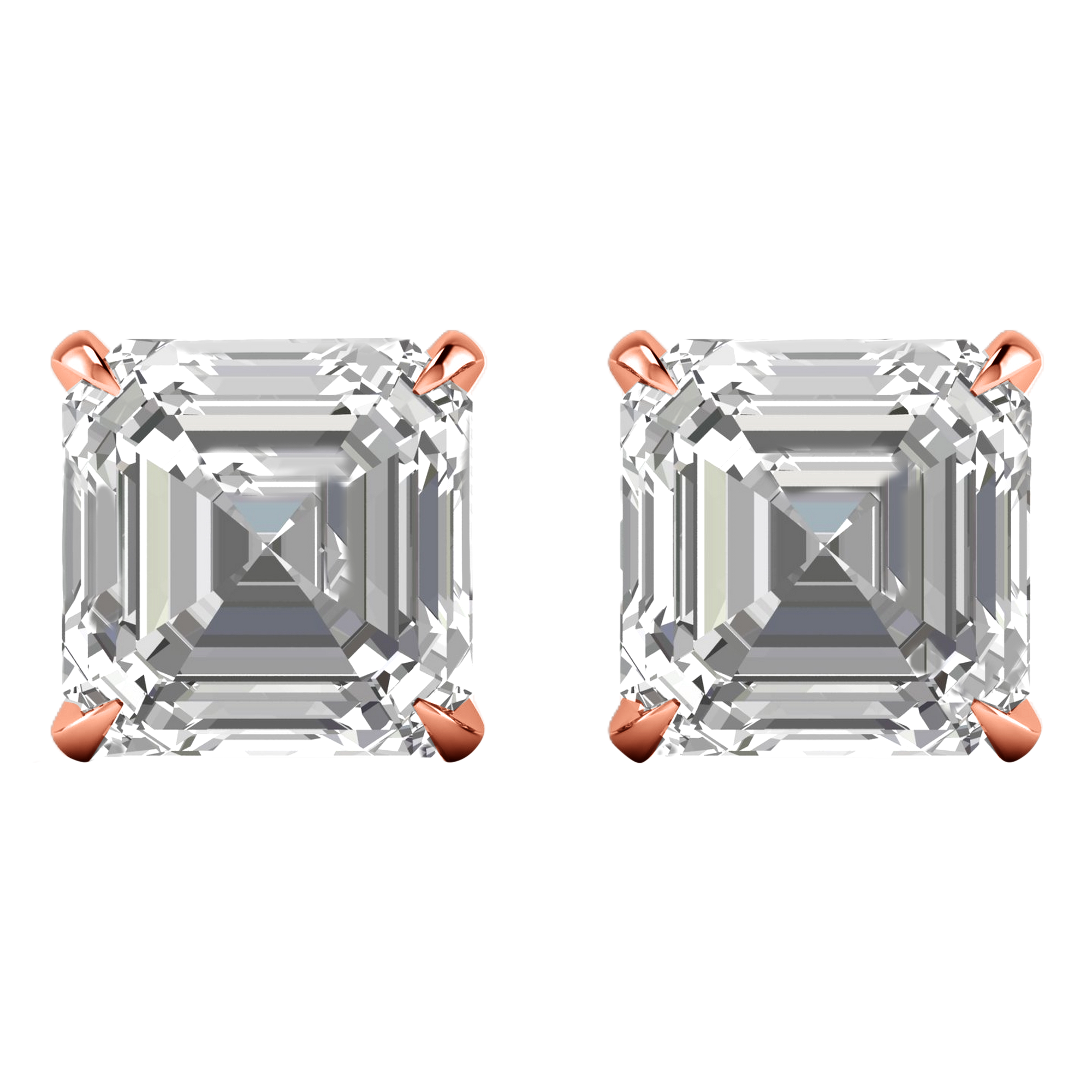 Ines Diamantohrstecker Asscher - 6 Karat