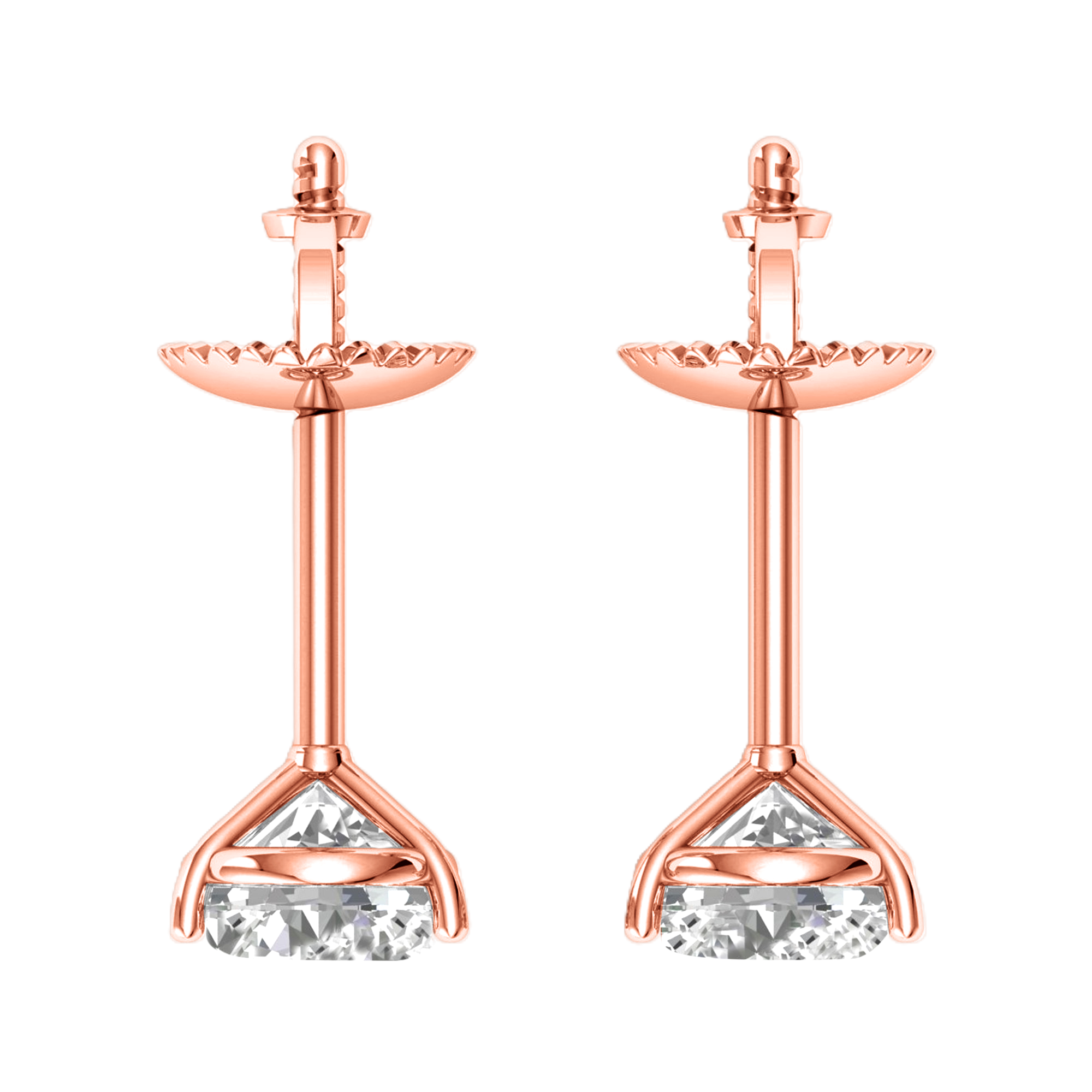 Saar Diamanten Stud Oorbellen Briljant - 0.5ct tot 4ct