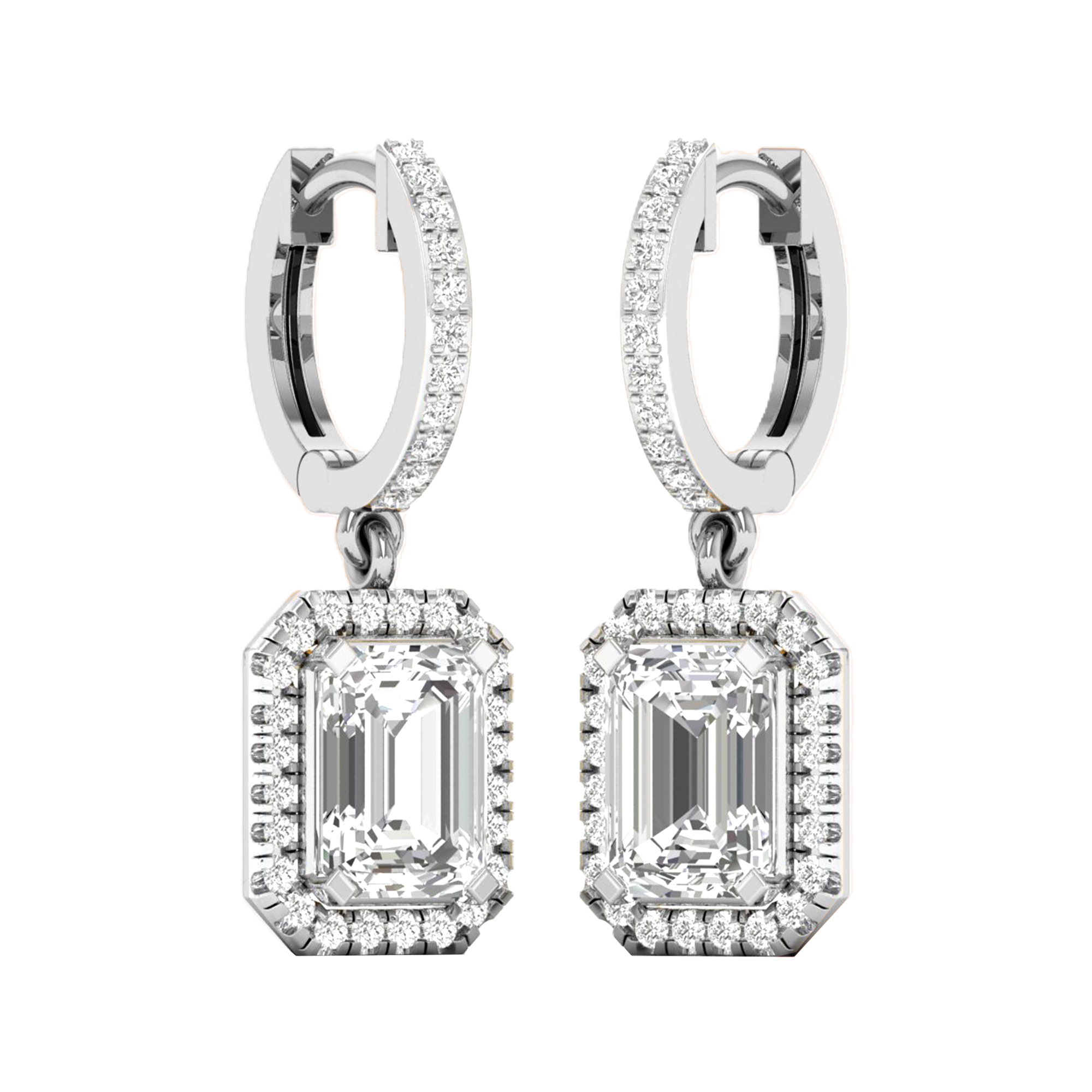 Britt Diamant-Ohrhänger Smaragd – 4,6 kt