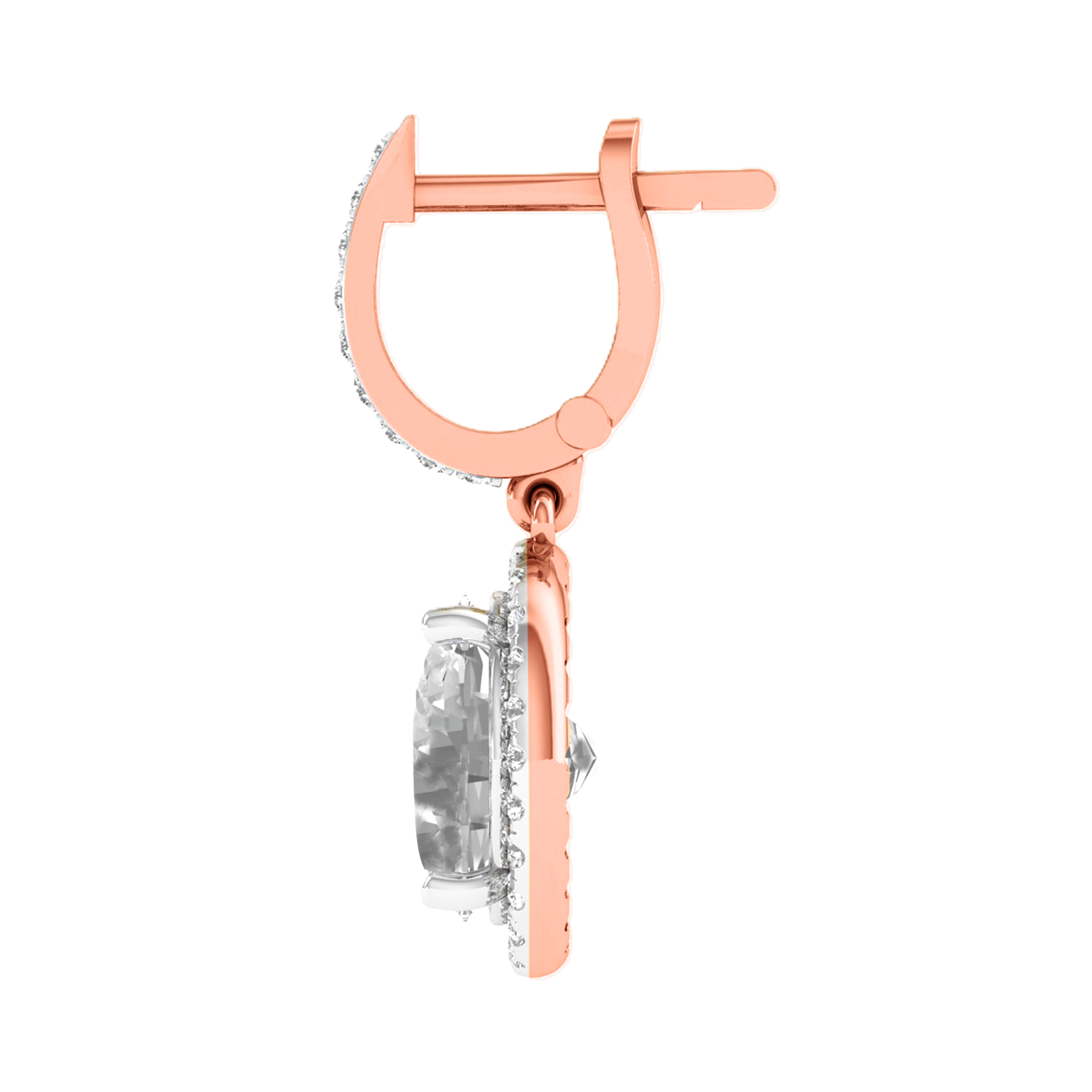 Tin Diamonds Oval Drop Earrings - 5.7ct