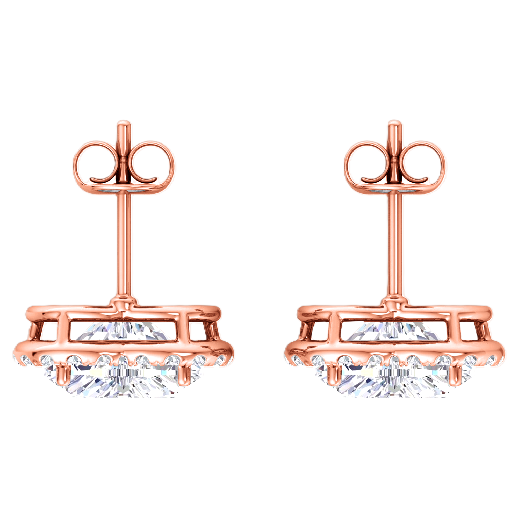Hanna Diamanten Stud Oorbellen Hart - 5.4ct