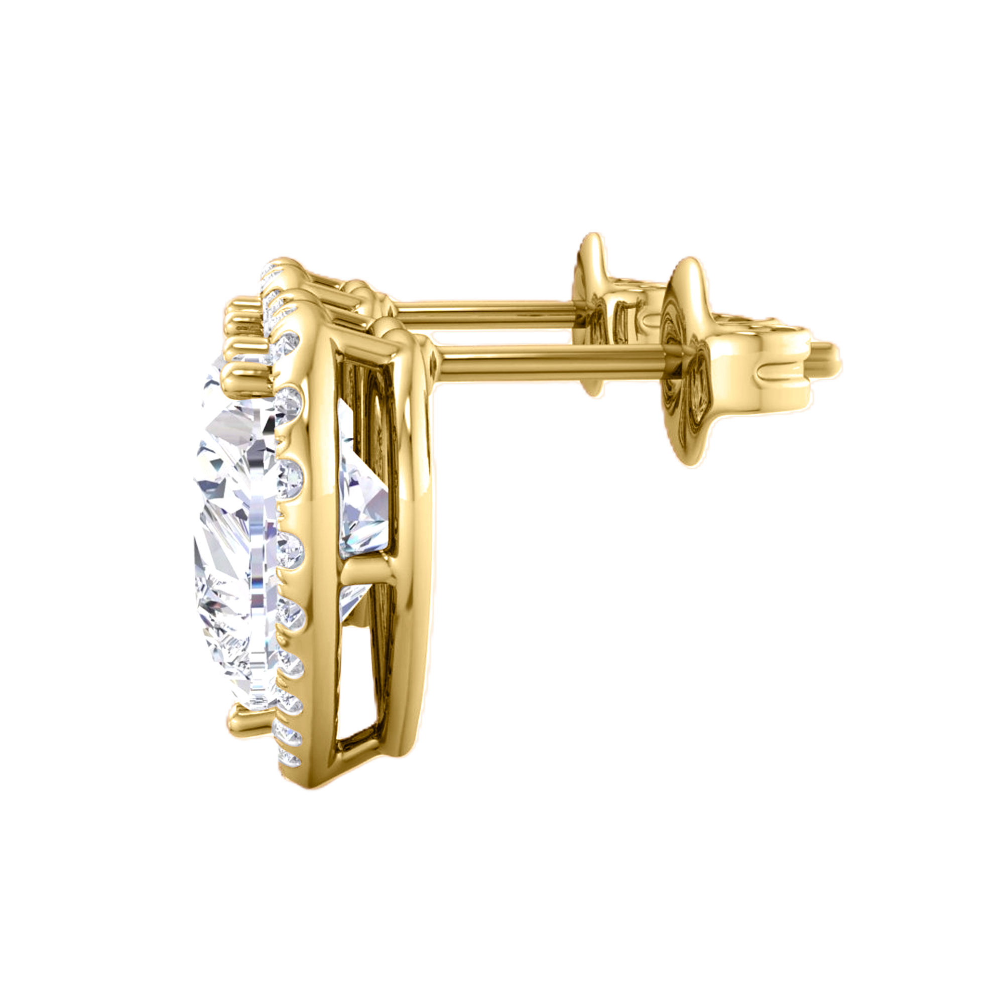 Hanna Diamanten Stud Oorbellen Hart - 5.4ct