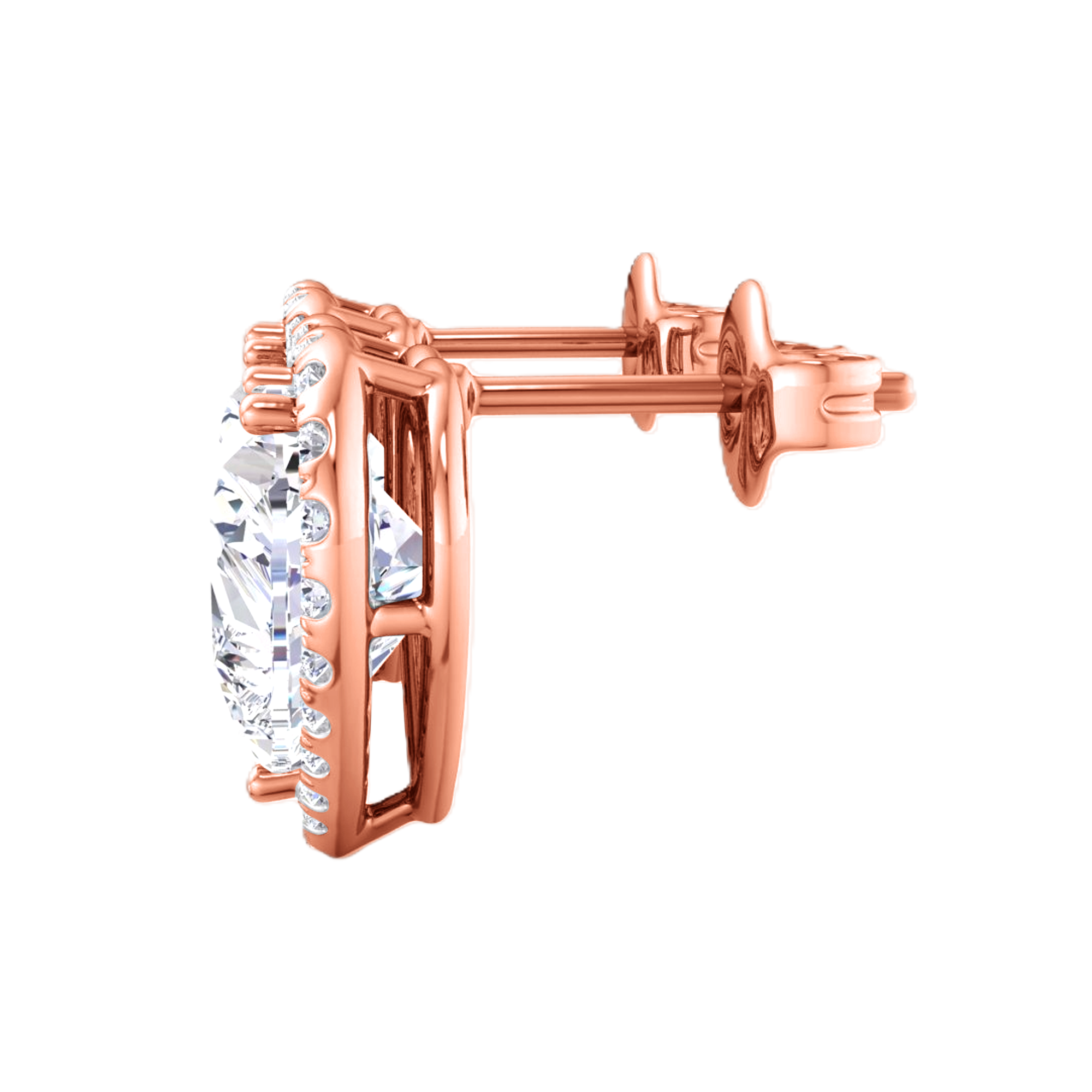 Hanna Diamanten Stud Oorbellen Hart - 5.4ct