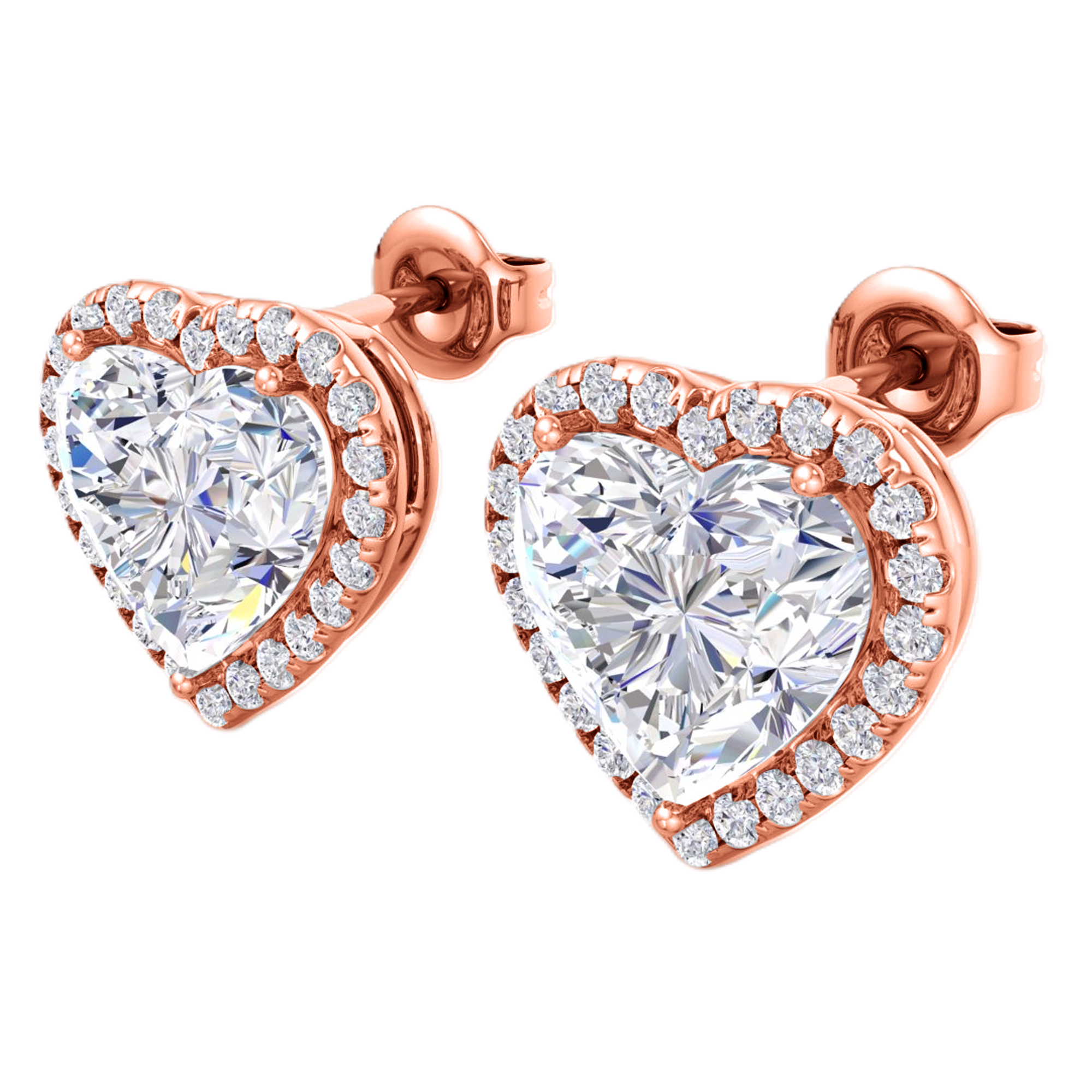 Hanna Diamanten Stud Oorbellen Hart - 5.4ct