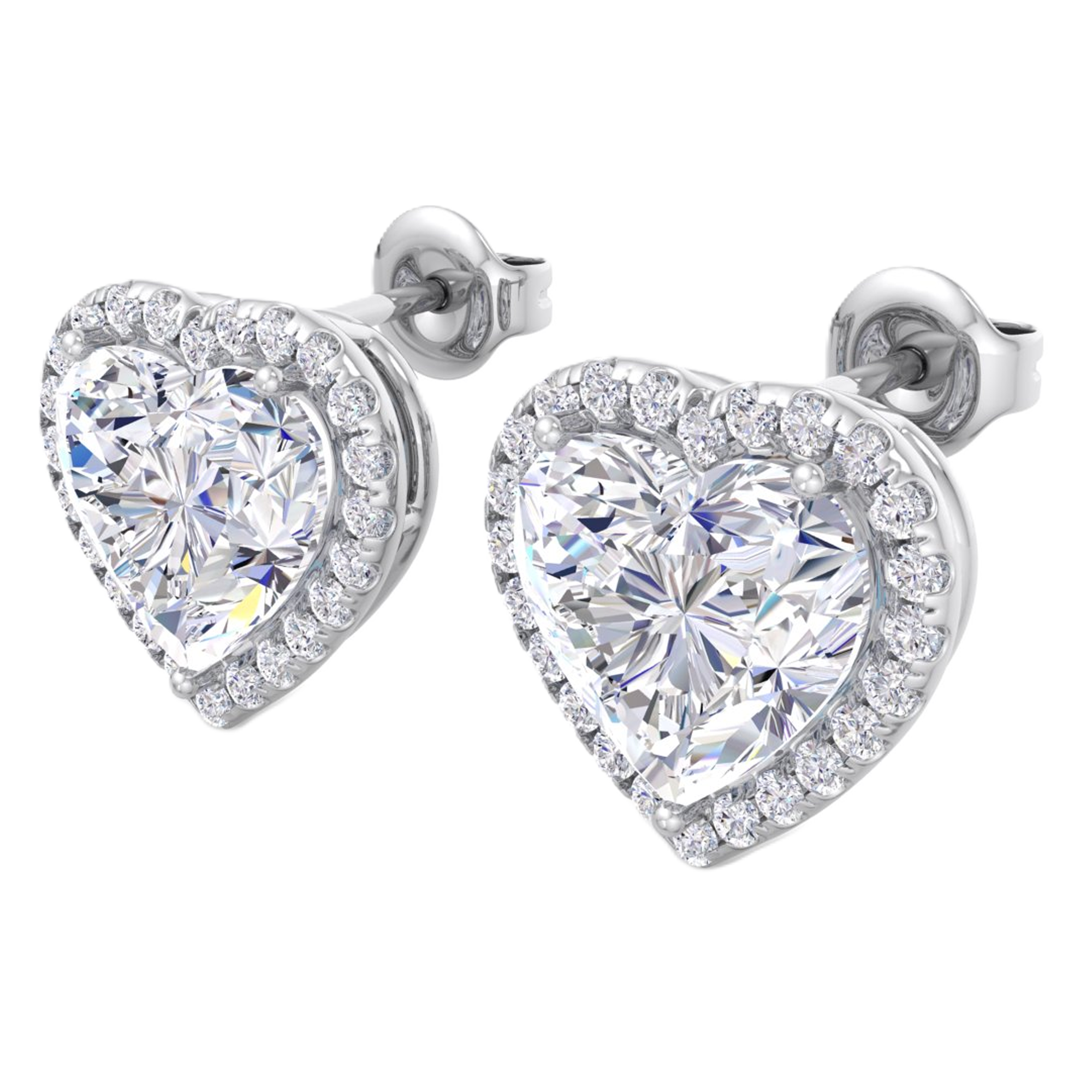 Hanna Diamanten Stud Oorbellen Hart - 5.4ct