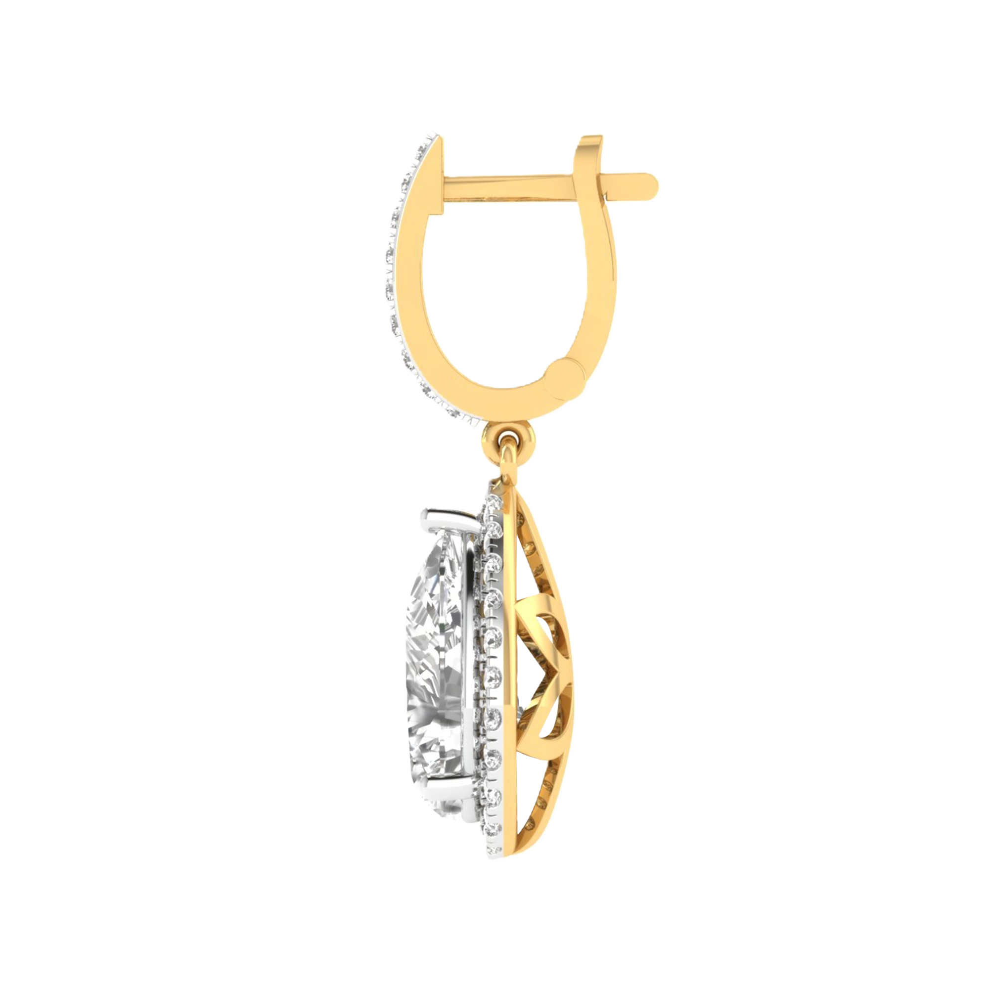 Tine Diamanten Hangoorbellen Peer - 8ct