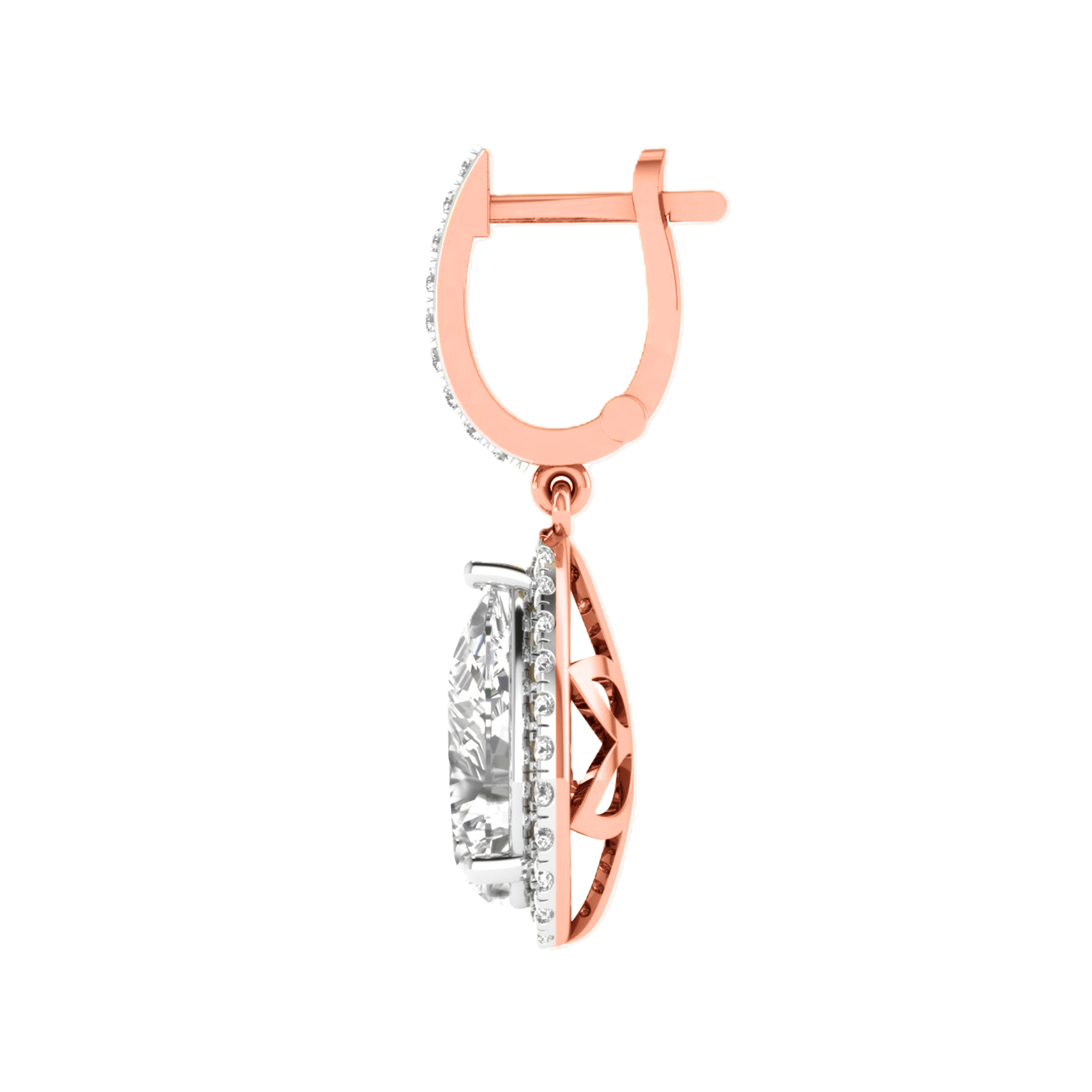 Tine Diamanten Hangoorbellen Peer - 8ct