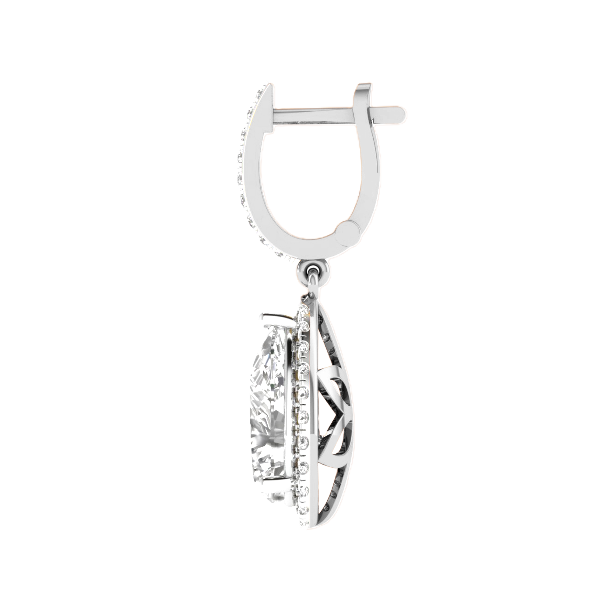 Tine Diamanten Hangoorbellen Peer - 8ct