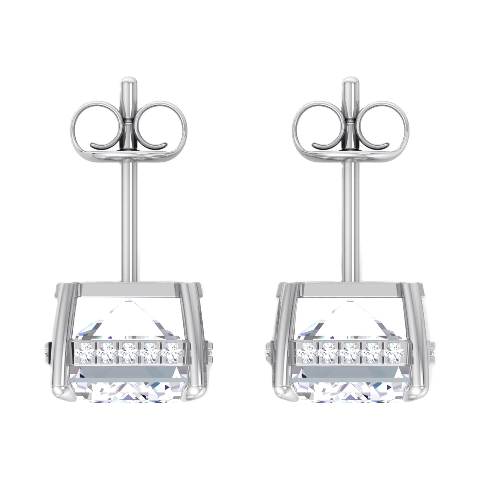 Stella Diamanten Stud Oorbellen Emerald - 8.2ct