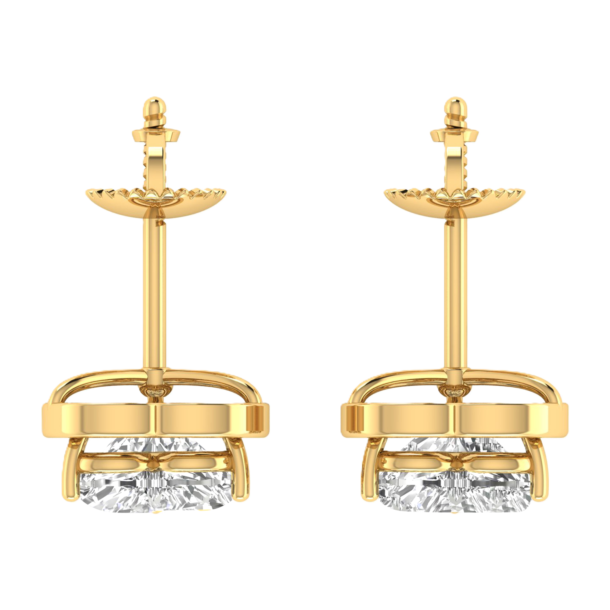 Eva Diamanten Stud Oorbellen Hart - 2.3ct