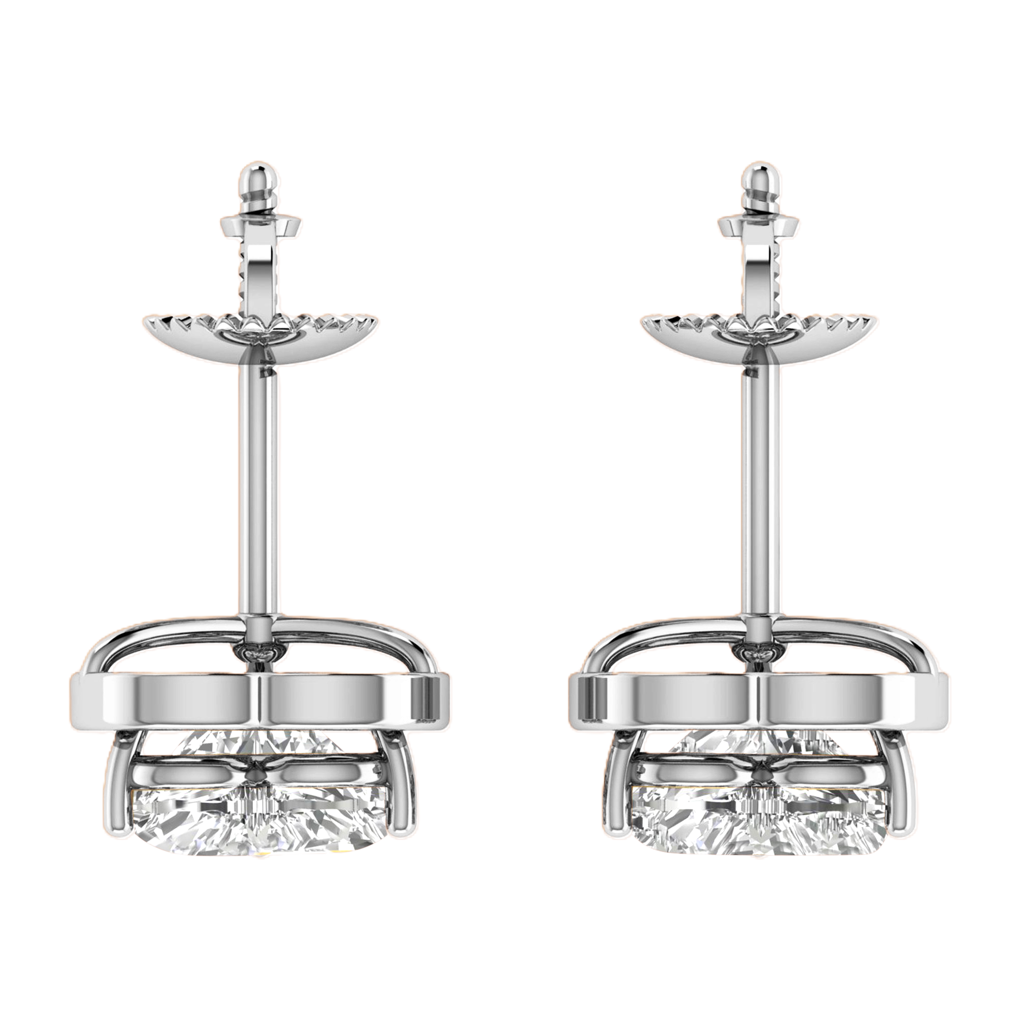 Eva Diamanten Stud Oorbellen Hart - 2.3ct