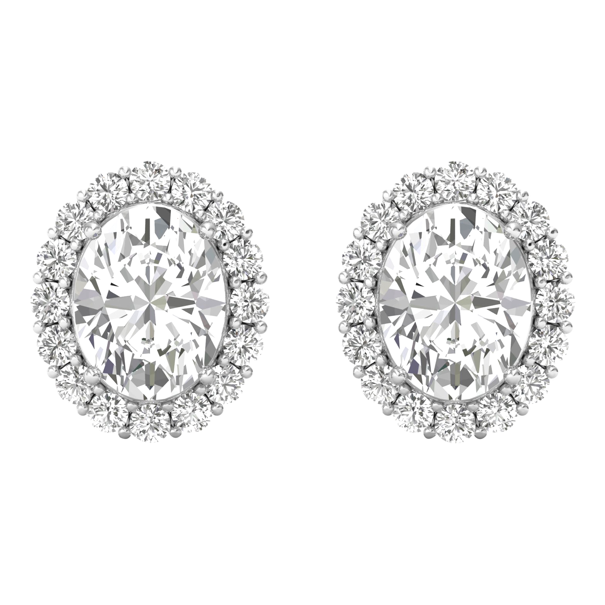 Lara Diamant Ohrstecker Oval - 3.8ct