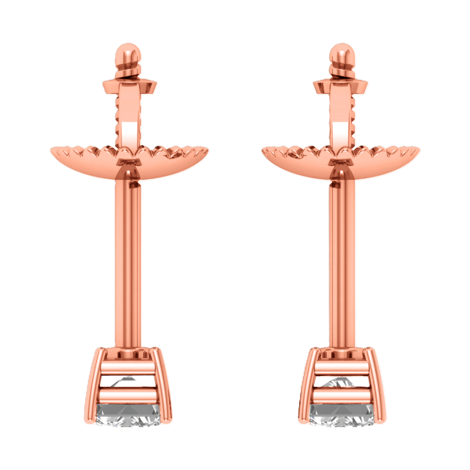 Ida Diamant-Ohrstecker Smaragd – 5 Karat