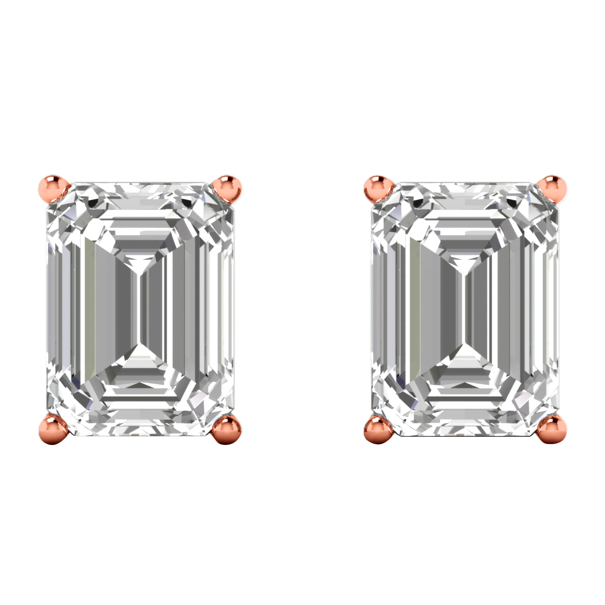 Ida Diamant-Ohrstecker Smaragd – 5 Karat