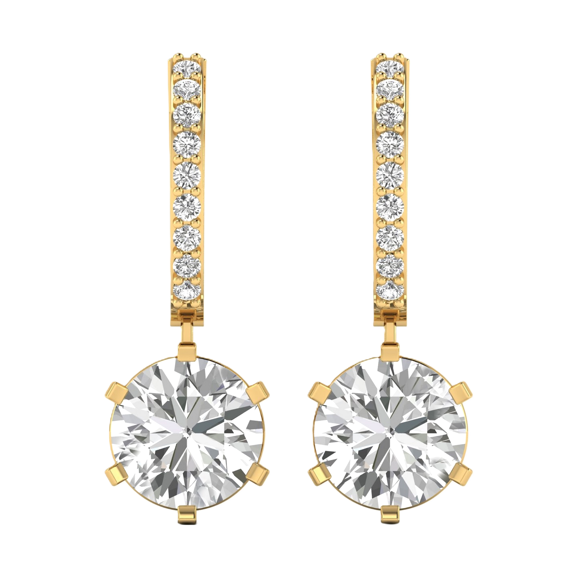 Wren Diamond Hoop Earrings Brilliant - 4.2ct