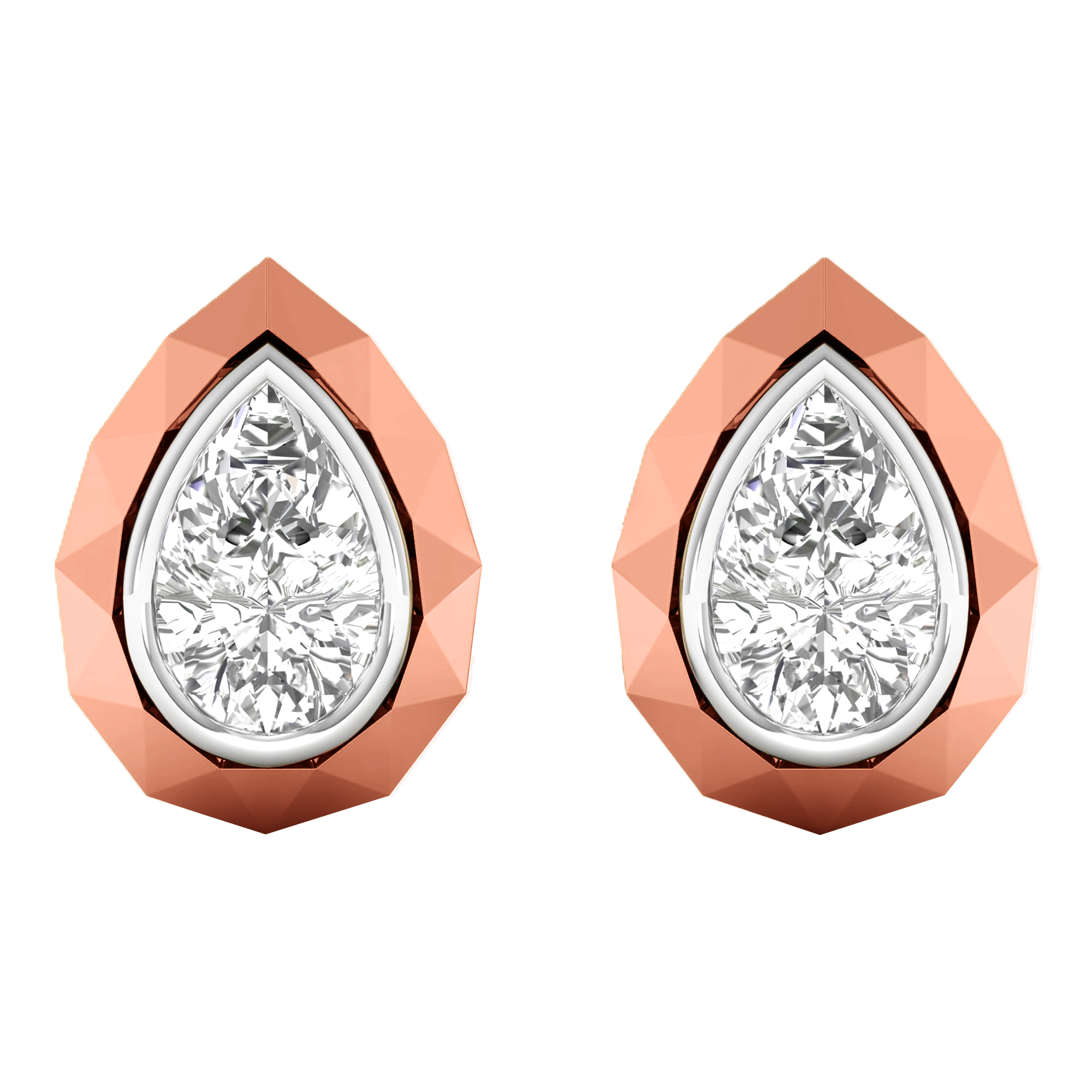 Lucie Stud Oorbellen Peer - 0.5ct tot 2ct