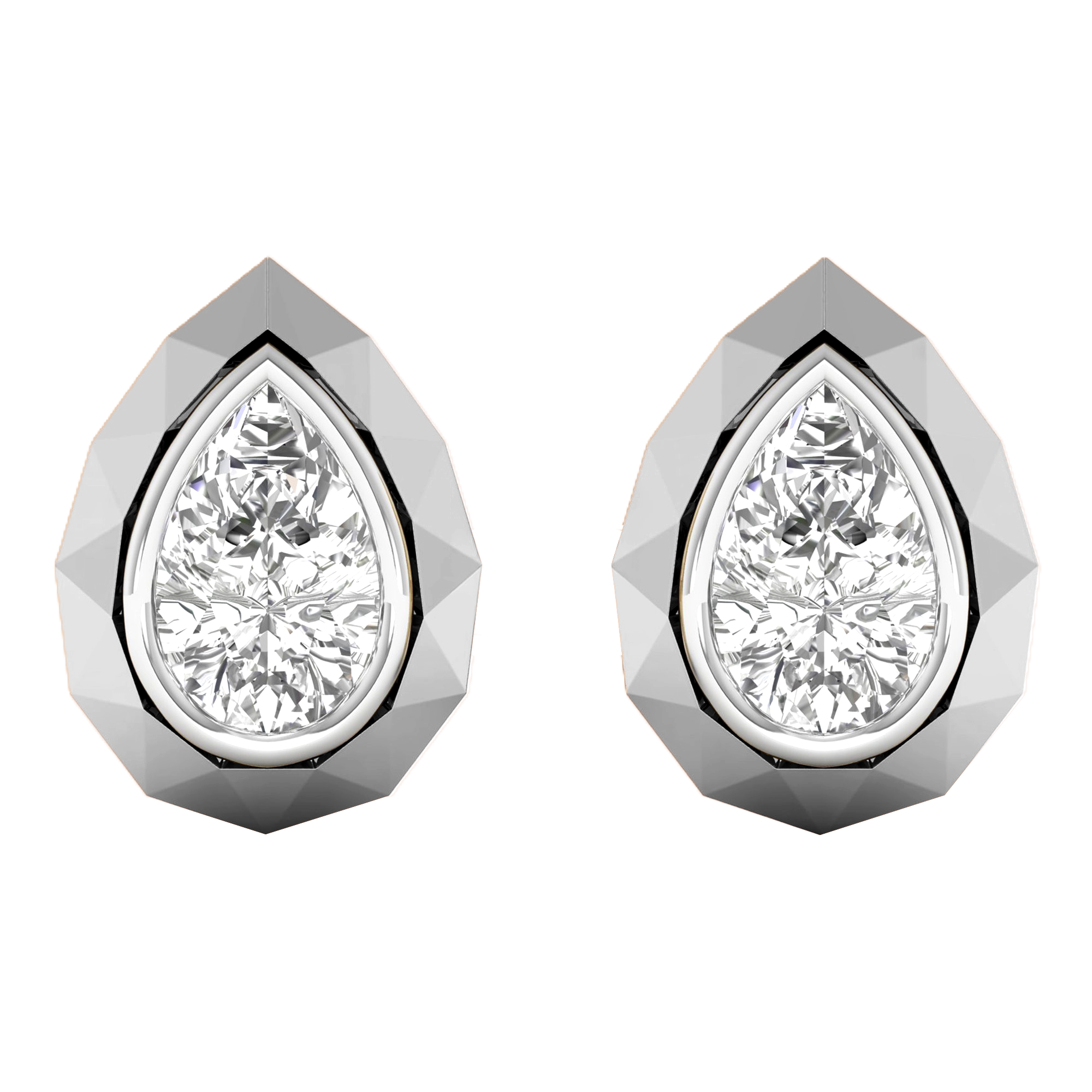 Lucie Stud Oorbellen Peer - 0.5ct tot 2ct