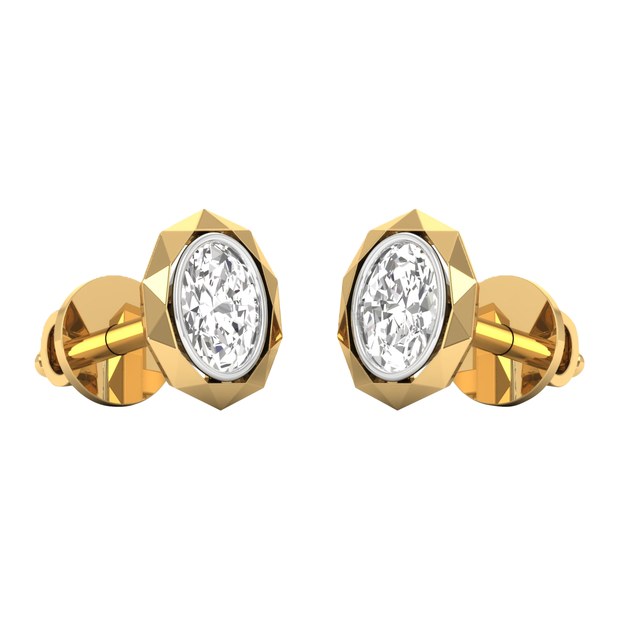 Lucie Stud Oorbellen Ovaal - 0.5ct tot 2ct