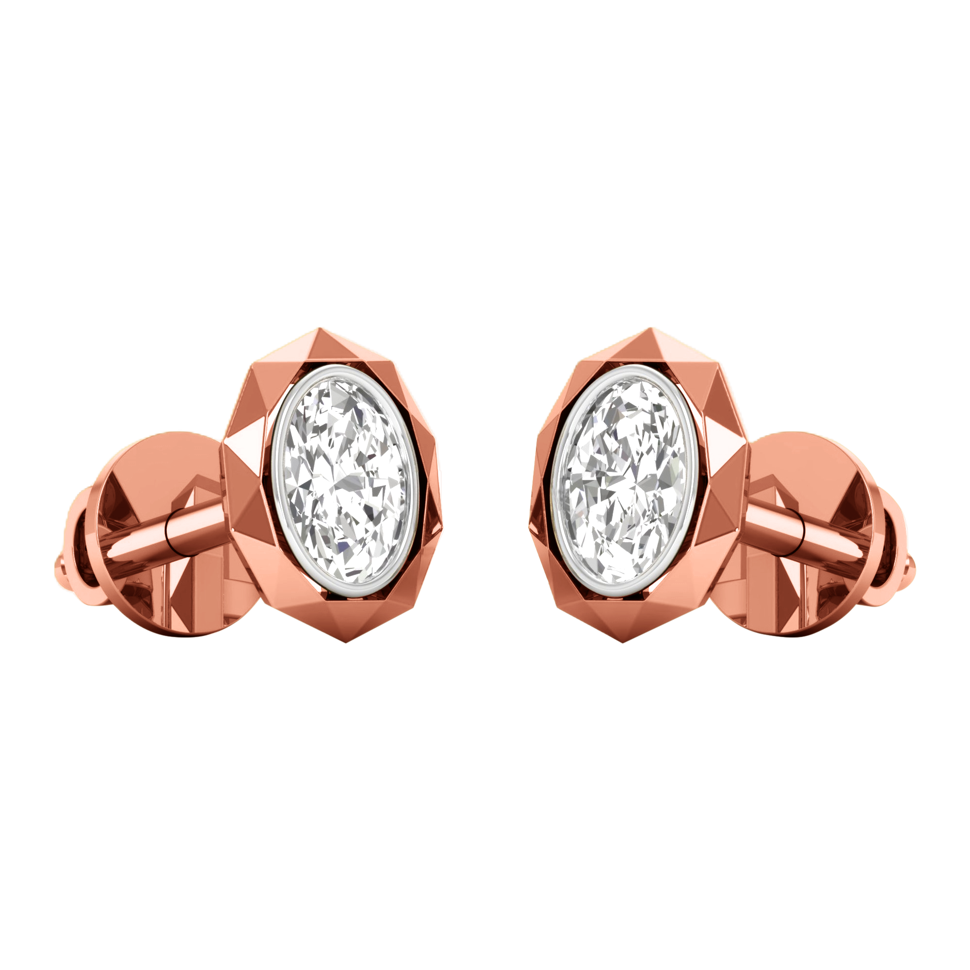 Lucie Stud Oorbellen Ovaal - 0.5ct tot 2ct