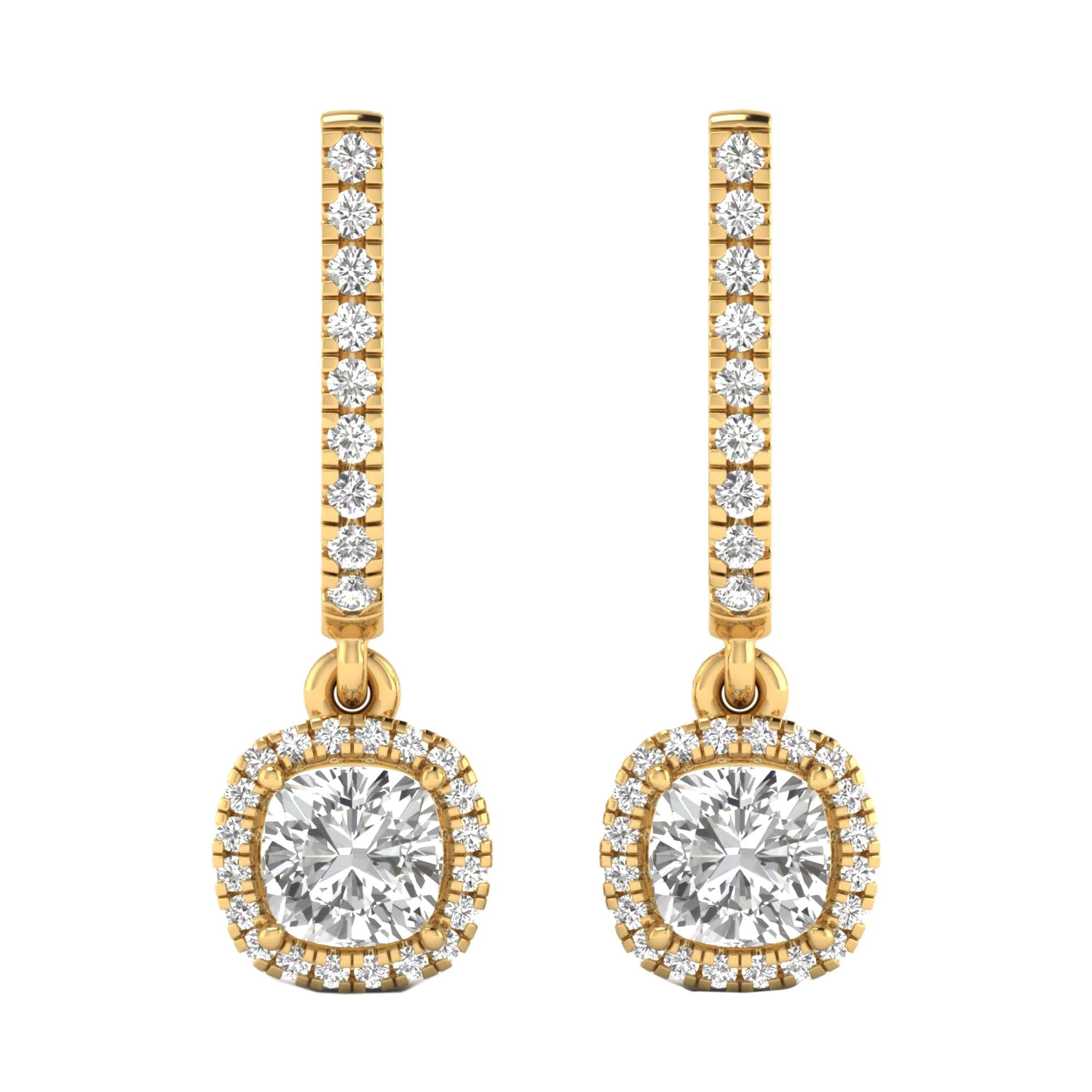 Bente Hängeohrringe Cushion – 1.4ct bis 4.4ct