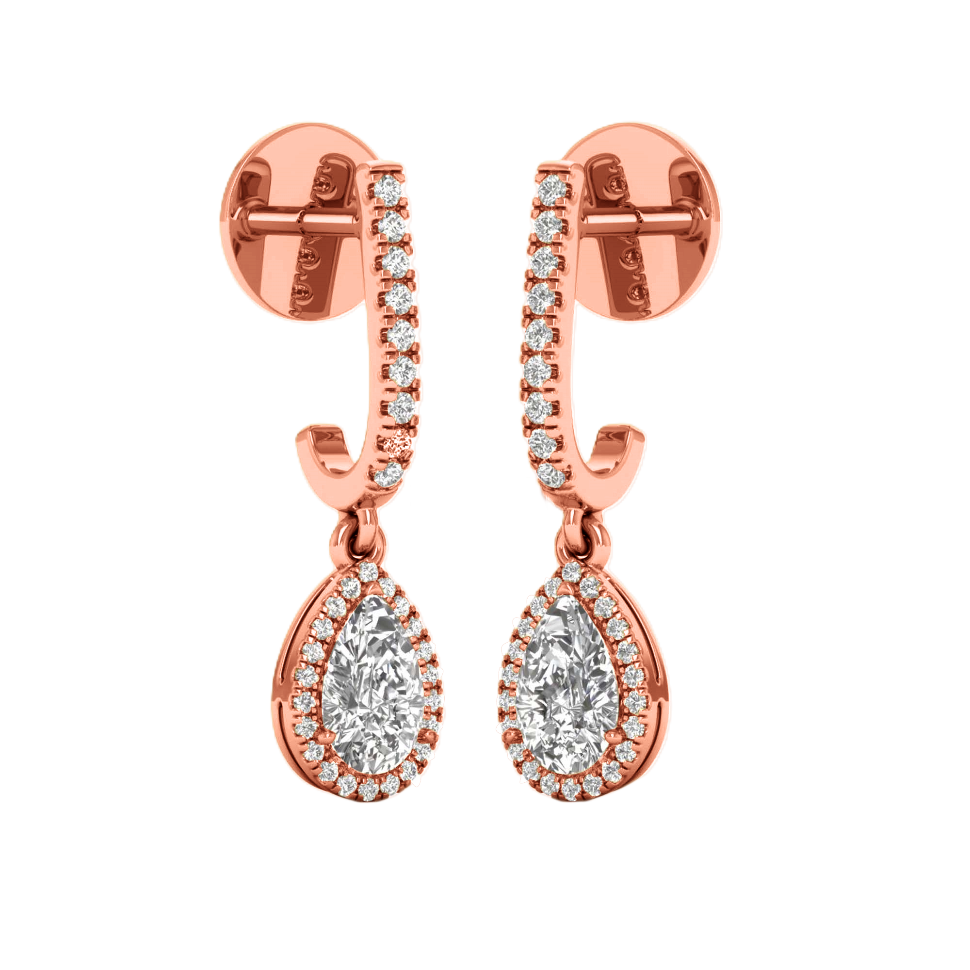 Bente Pear Drop Earrings - 1.3ct to 4.3ct