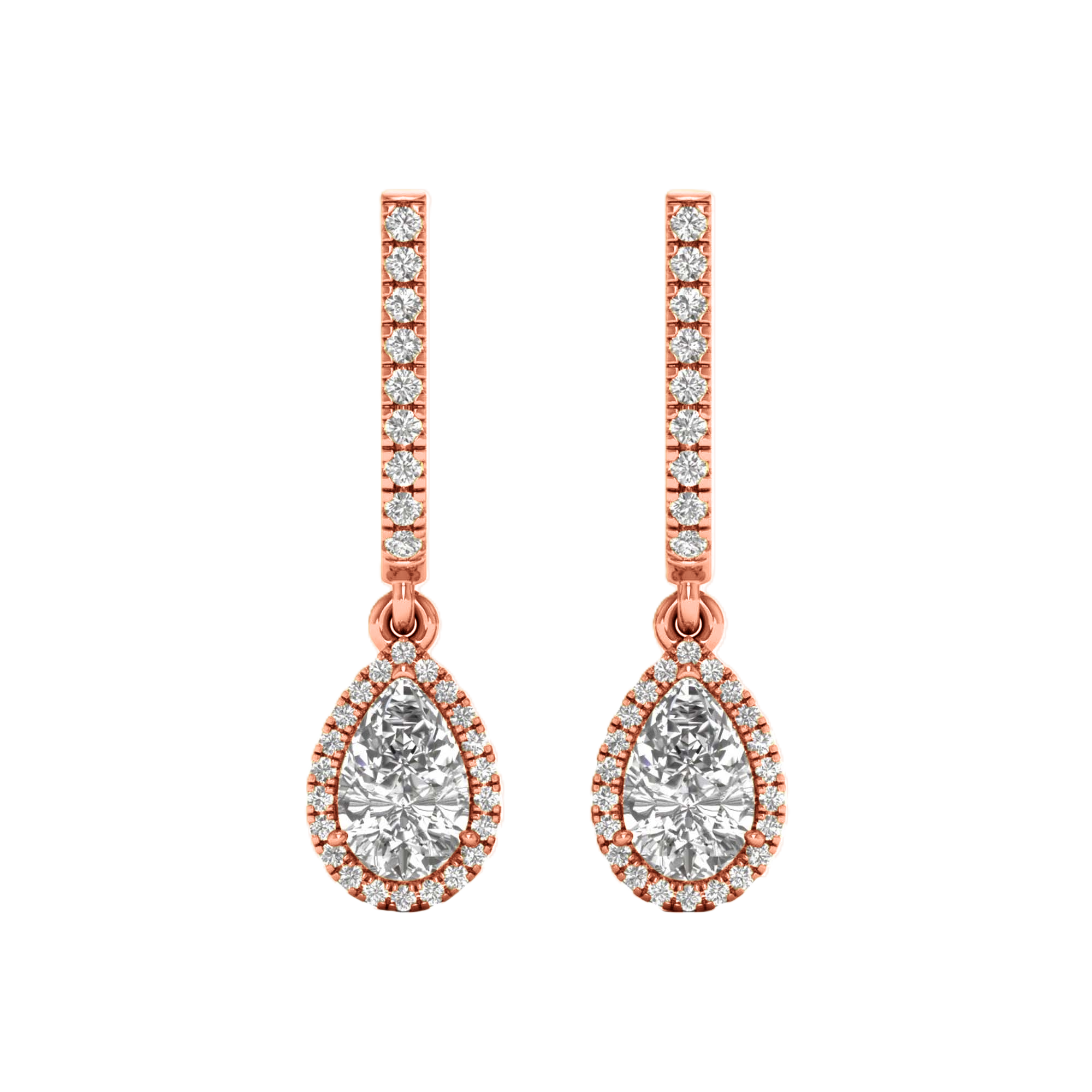 Bente Pear Drop Earrings - 1.3ct to 4.3ct