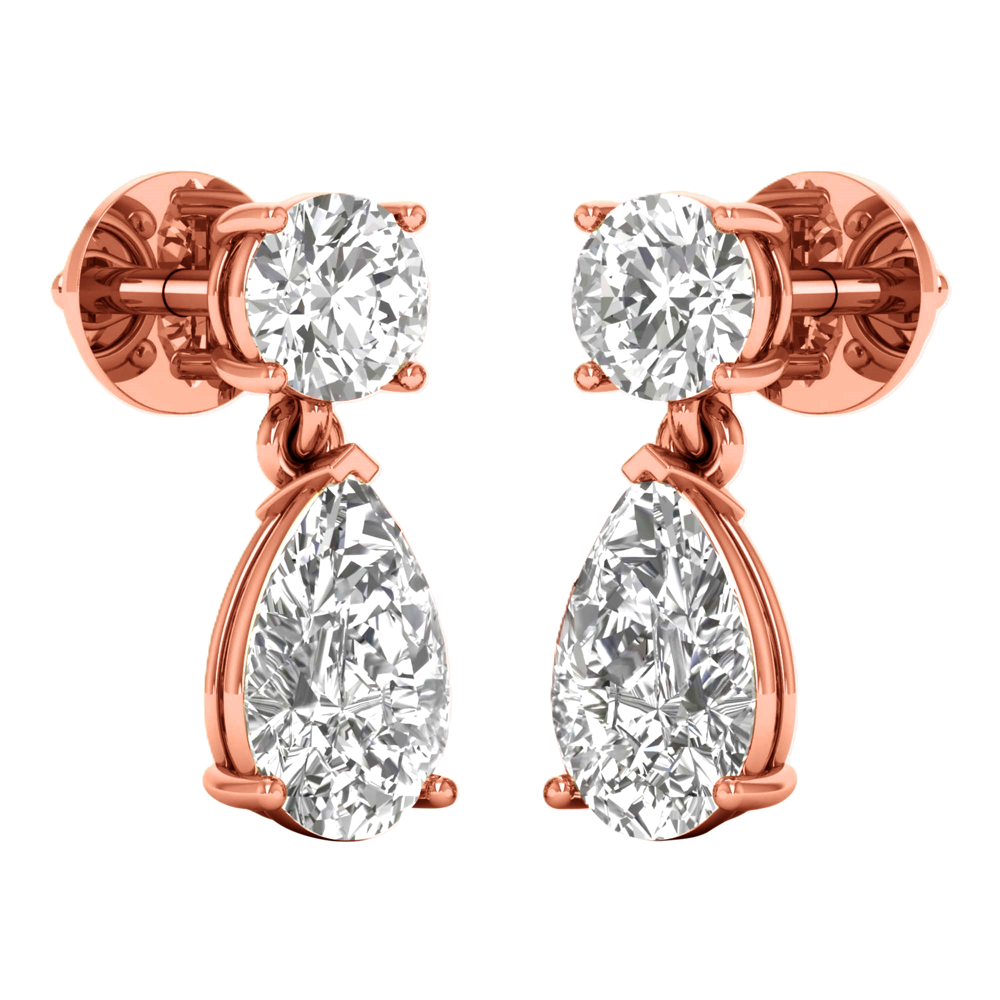 Celine Diamanten Hangoorbellen Peer - 3ct