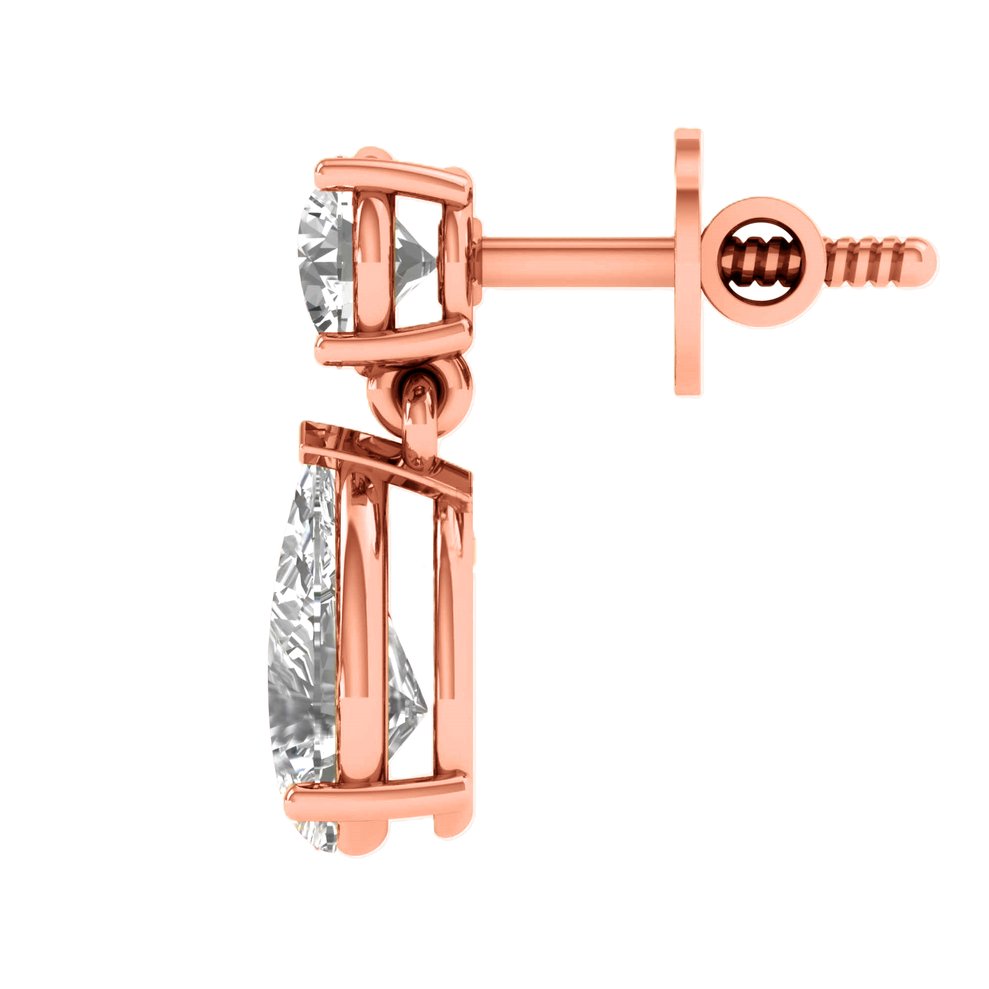 Celine Diamanten Hangoorbellen Peer - 3ct