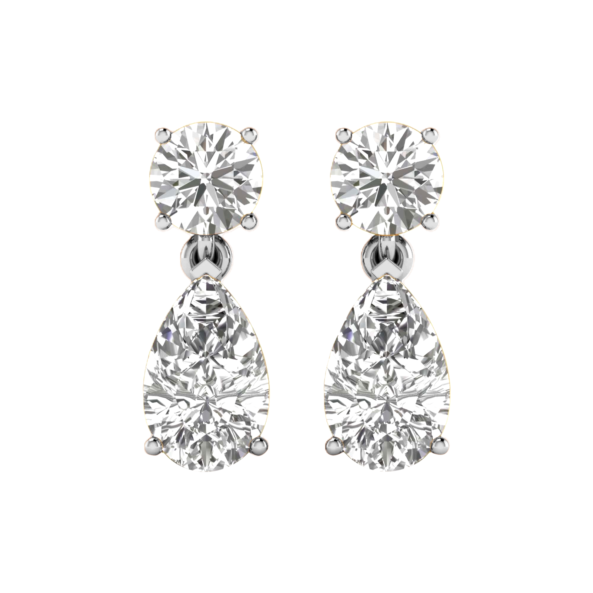 Celine Diamanten Hangoorbellen Peer - 3ct