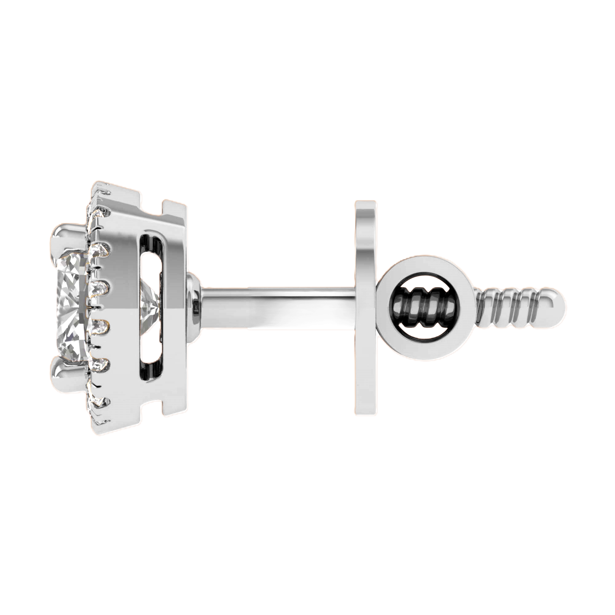 Sofia Stud Oorbellen Cushion - 1.1ct tot 5.5ct