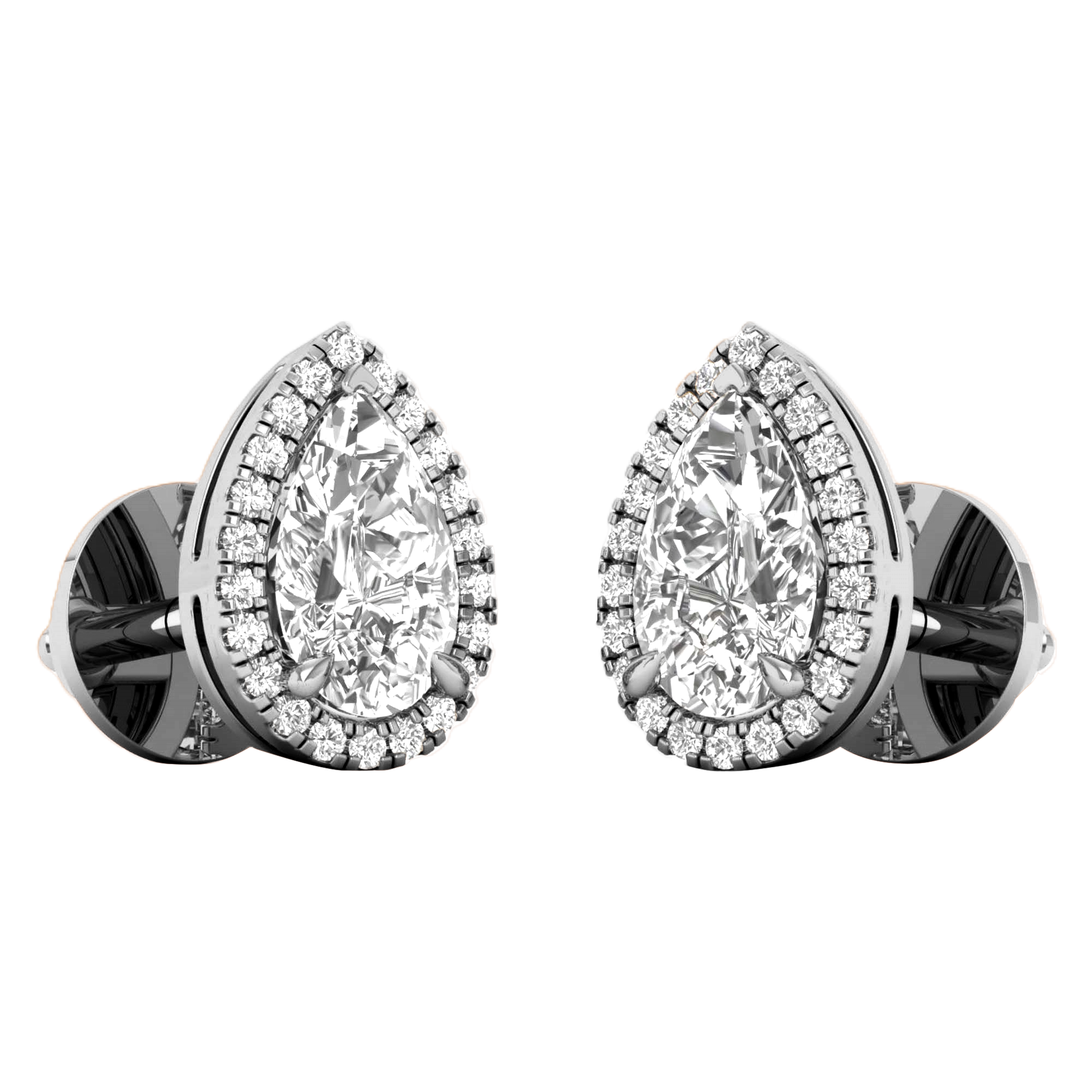 Sofia Stud Oorbellen Peer - 1.1ct tot 5.6ct