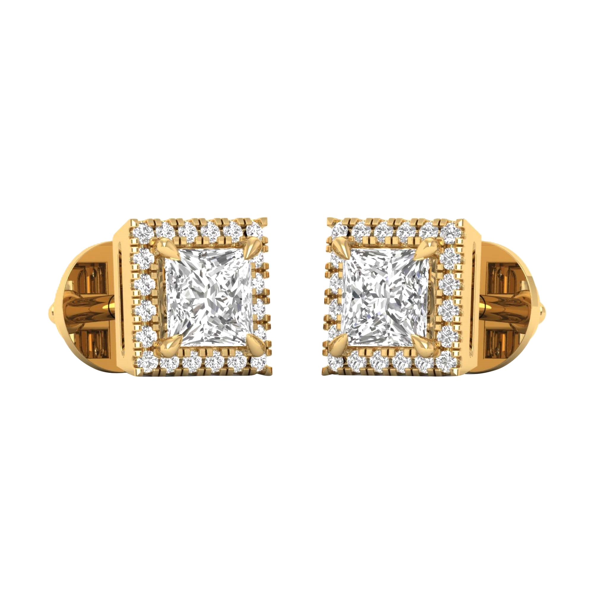 Sofia Stud Oorbellen Princess - 1.2ct tot 5.6ct