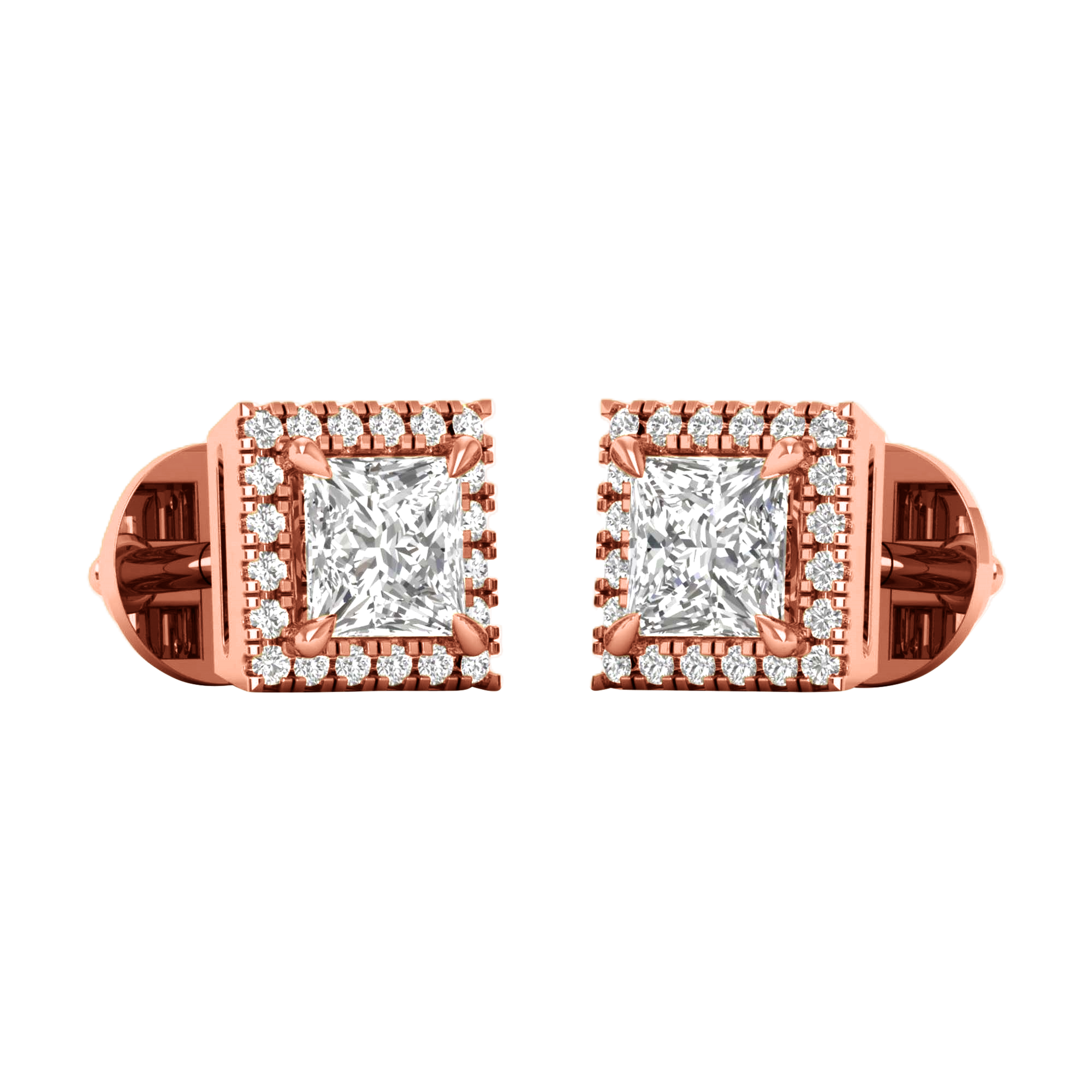 Sofia Stud Oorbellen Princess - 1.2ct tot 5.6ct